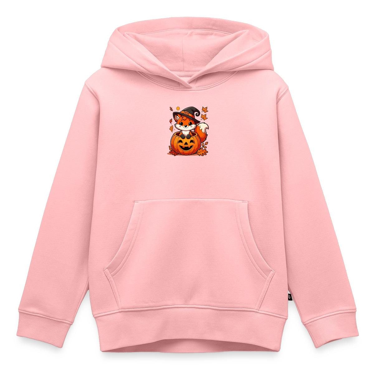 Hoodie Süßer Halloween Fuchs Im Kürbis Mit Hexenhut Kinder Premium Hoodie