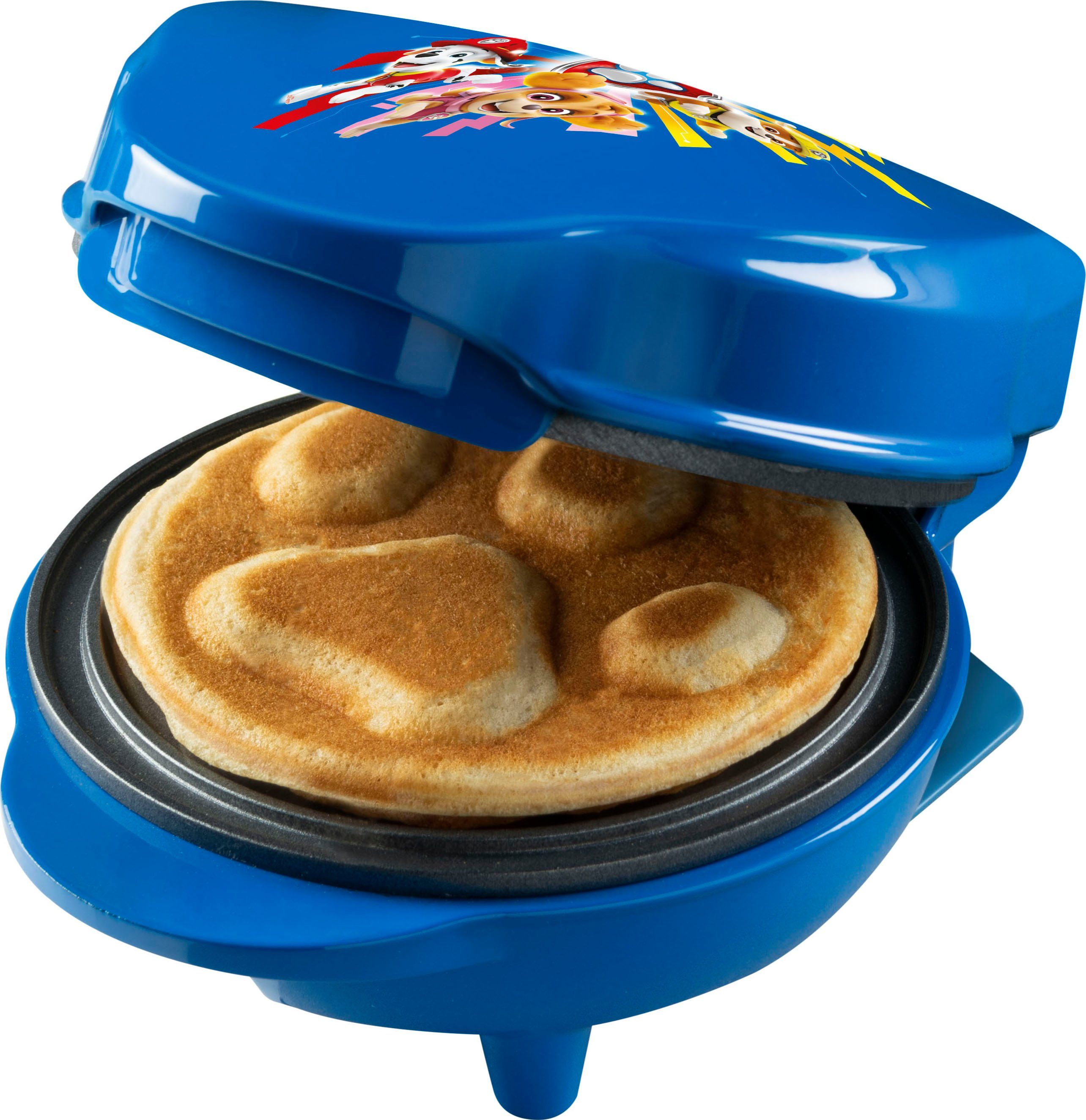 bestron Waffeleisen Paw Patrol APP500B, 550 W, für Kindergeburtstage, Ostern & Weihnachten, mit Backampel