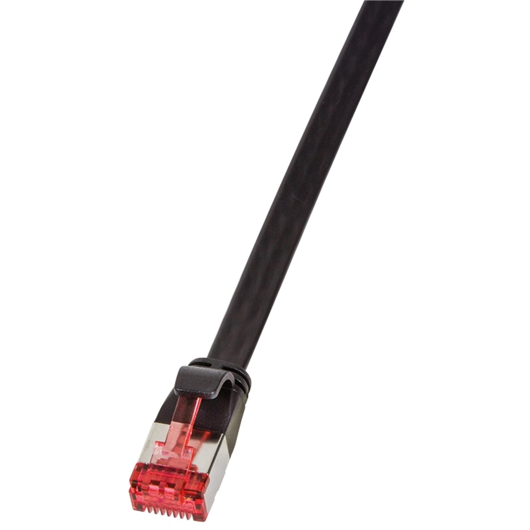 LogiLink LOGILINK Patchkabel SlimLine CAT.6A U/FTP schwarz 1m Netzwerkkabel