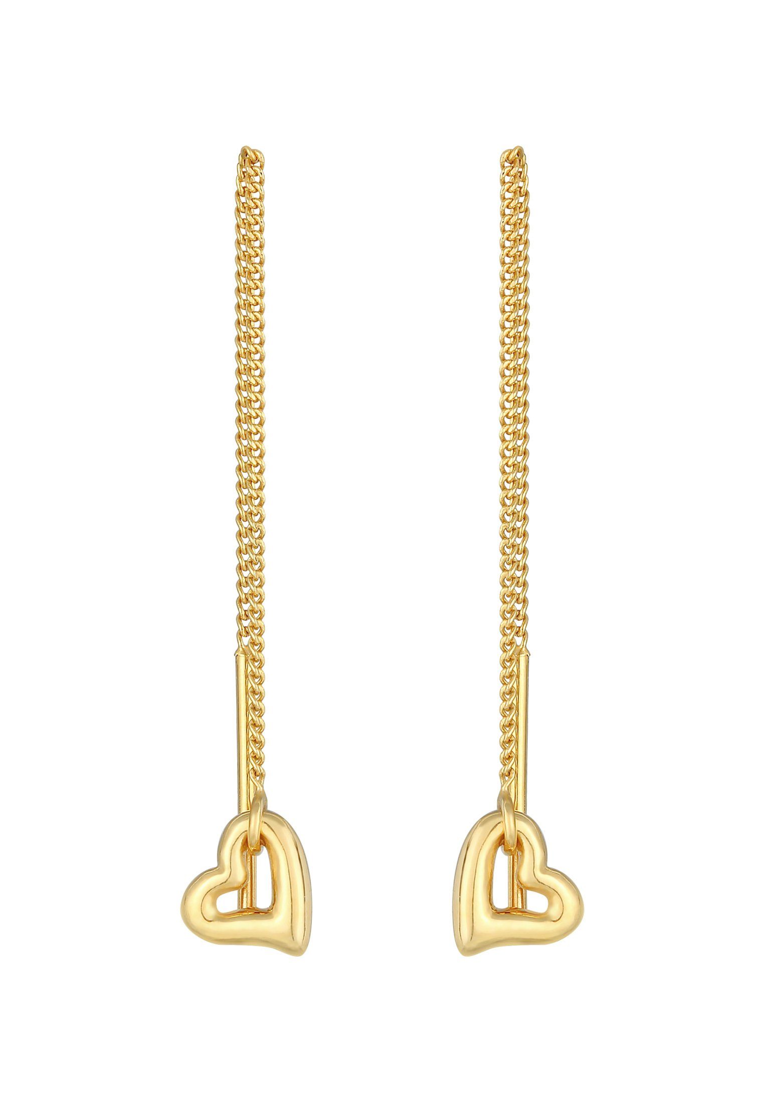 Elli Paar Ohrhänger Durchzieher Herz Basic günstig online kaufen