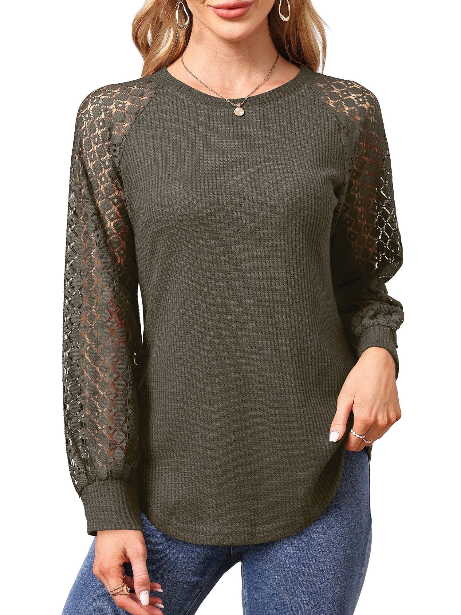 Beluring Langarmshirt Damen Langarm Bluse mit günstig online kaufen