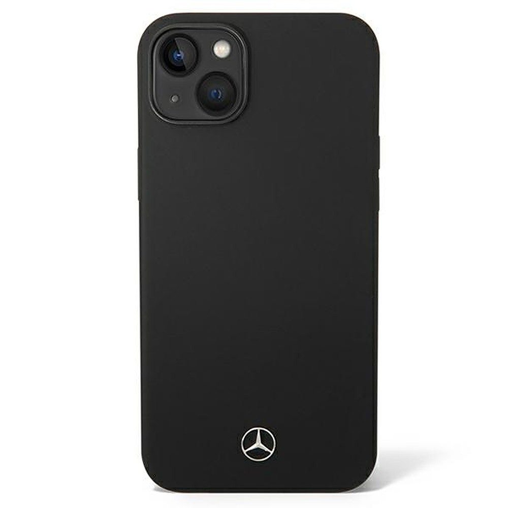 Mercedes Handyhülle Silikonschutzhülle Schutzschale Rückschale 6,7 Zoll, Silikon, Mikrofaserfutter, Metall-Logo