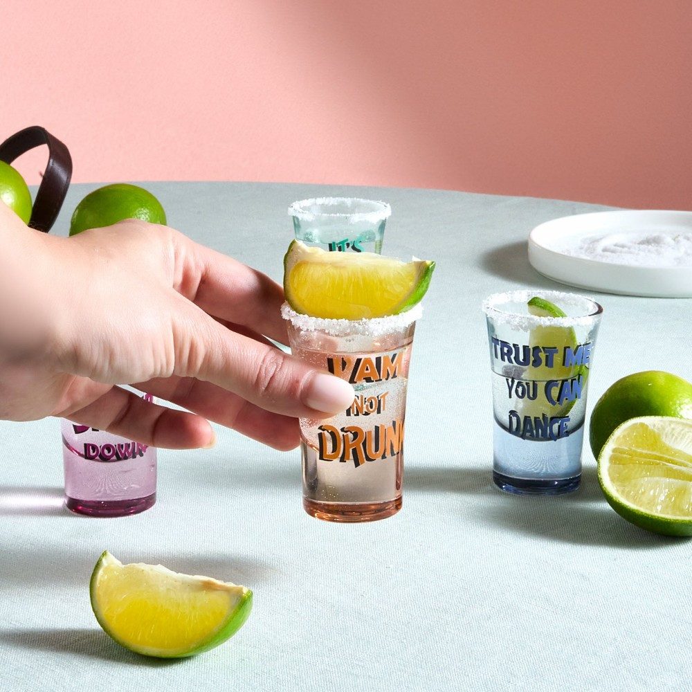 Karaca Kaffeeservice Karaca Shotless 34 ml 4-teiliges Gläser Set Shot Glas Becher Set