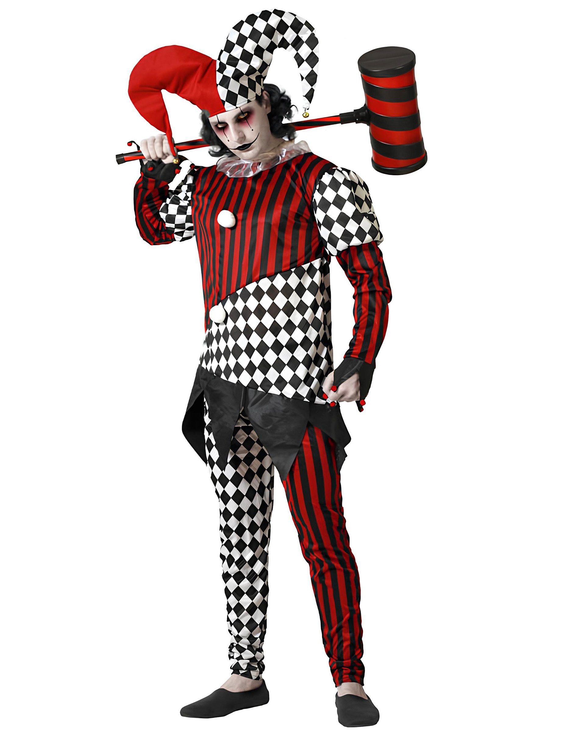 Kostüm Horrorclown Harlekin für Herren