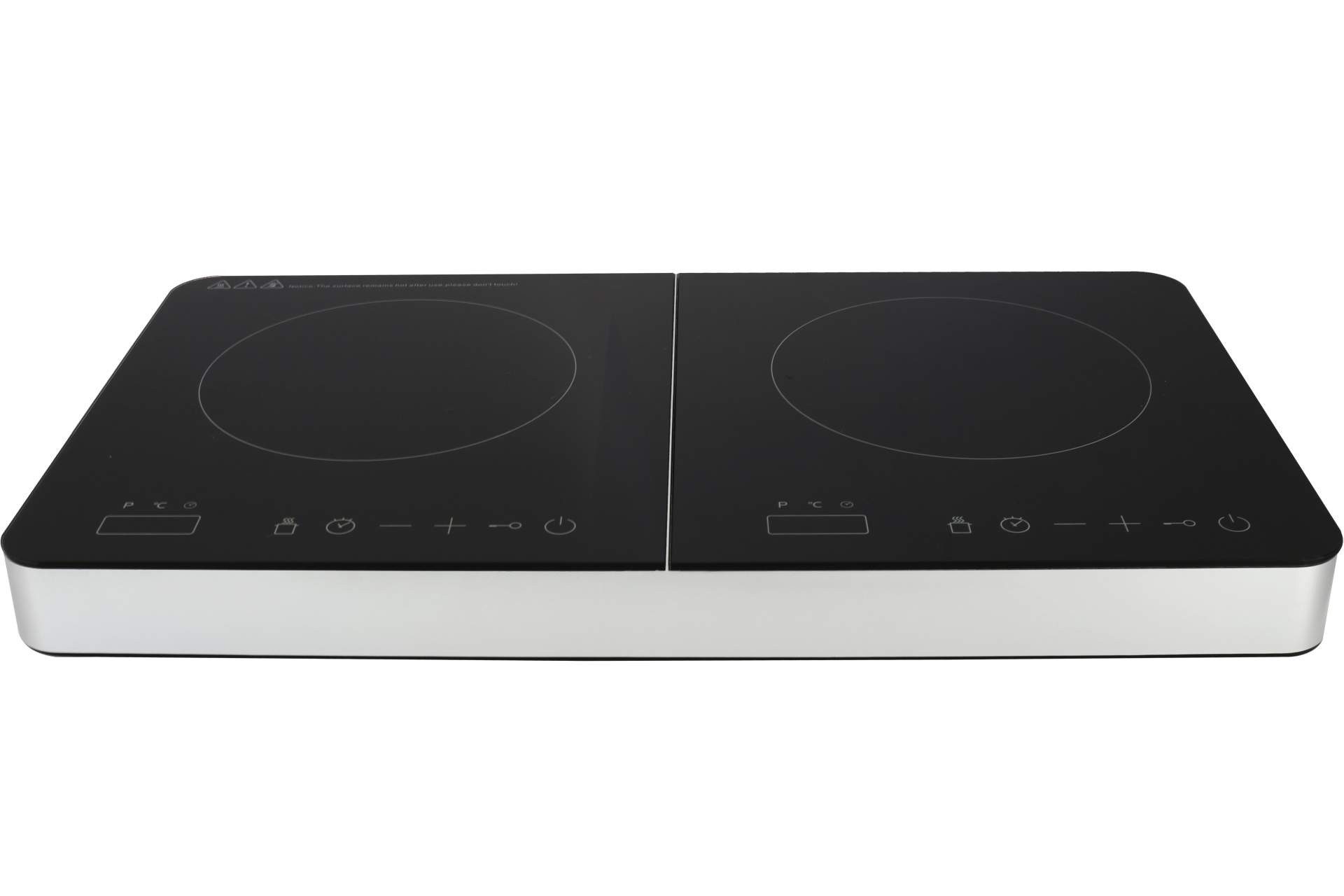 DESKI Doppel-Induktionskochplatte DESKI Doppel Induktionskochfeld mit Touch Display elektrisch 2xØ22 cm