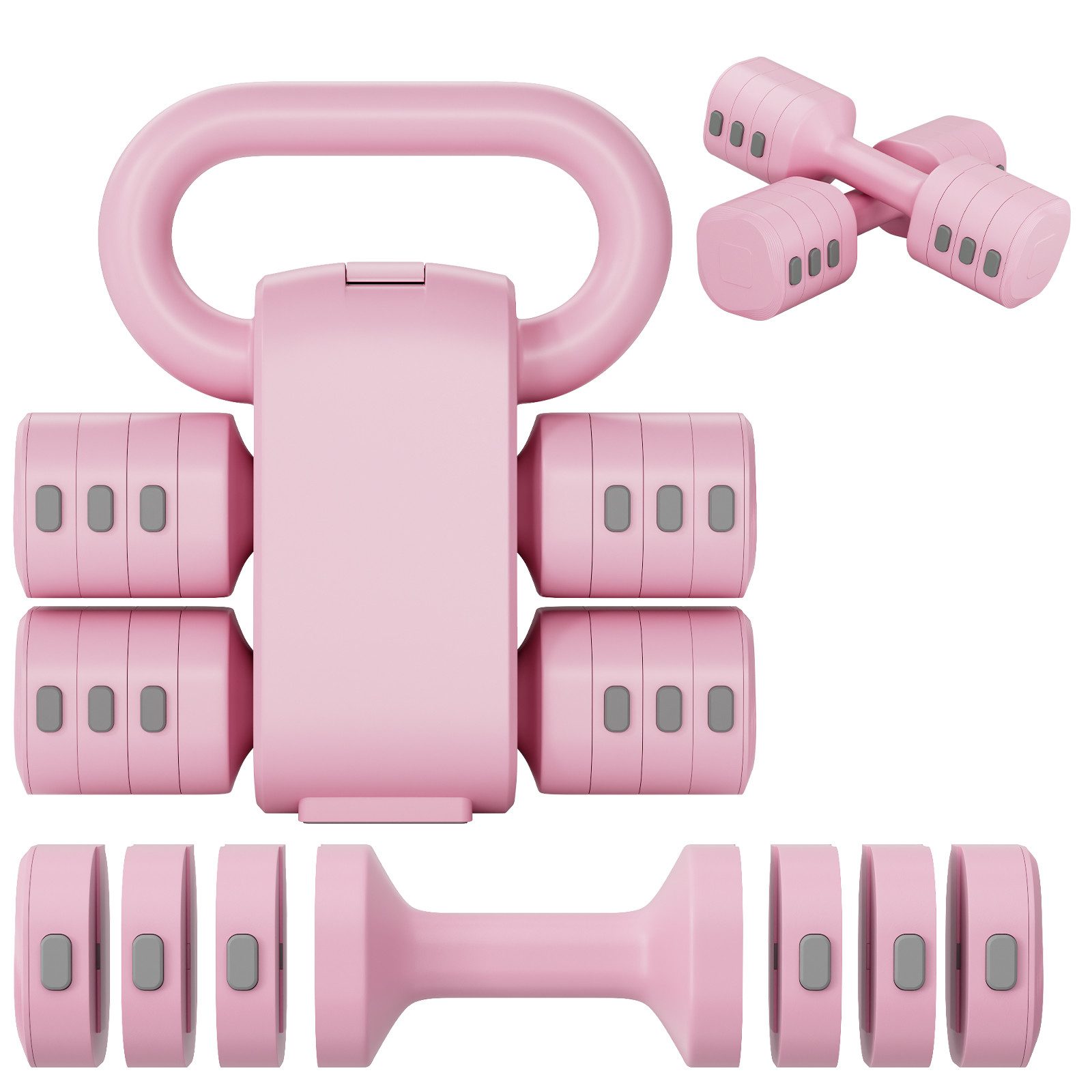 TLGREEN Hantel-Set Verstellbare Frauen Set,1-5kg Kurzhanteln 2er Set, (4-in-1 Dumbbell Set für Frauen und Männer), Gewichte Hantel für Home Gym, Krafttraining Zuhause