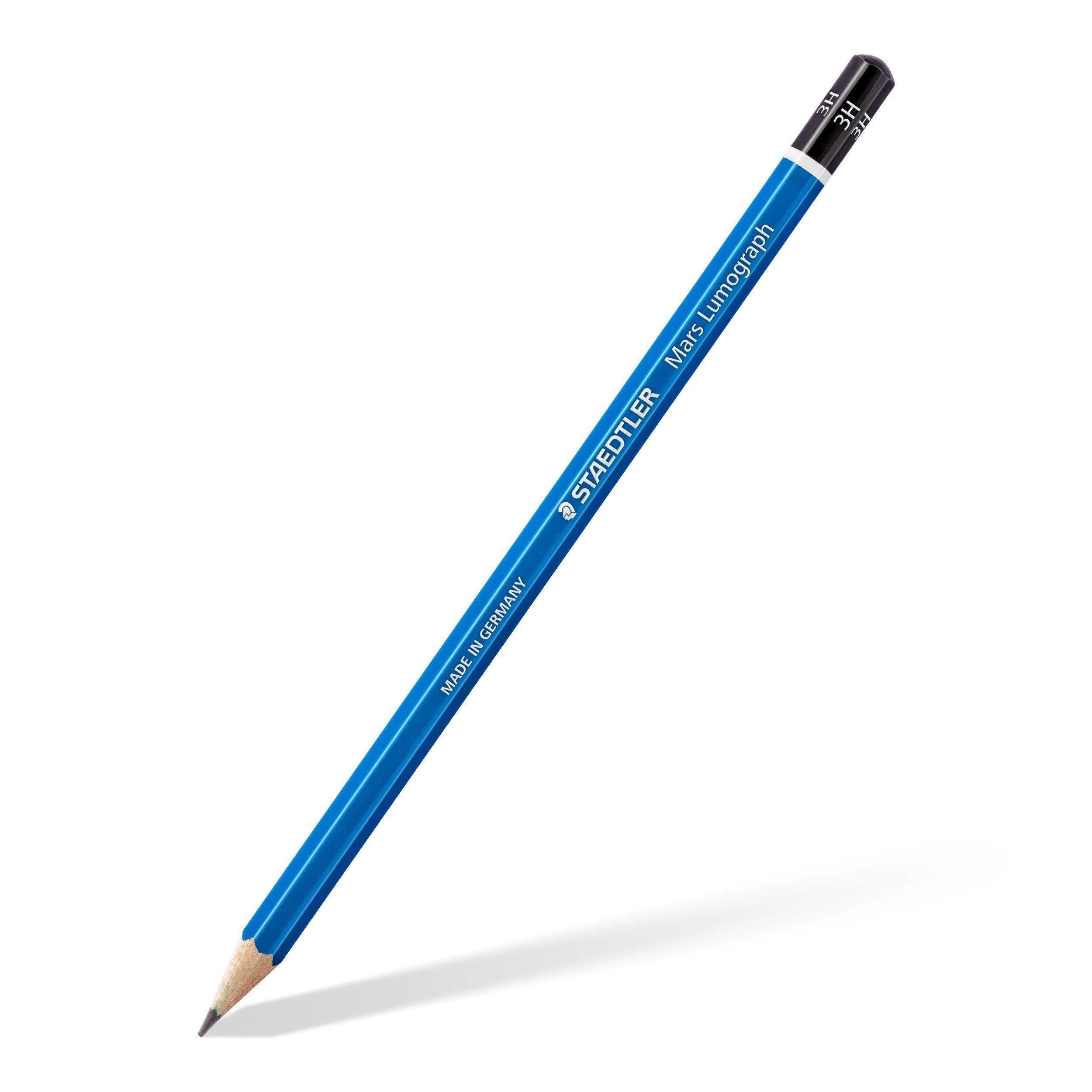 STAEDTLER Bleistift Mars® Lumograph® Härte 3H bruchfest 175mm 100-3H, leicht spitzbar, bruchfest