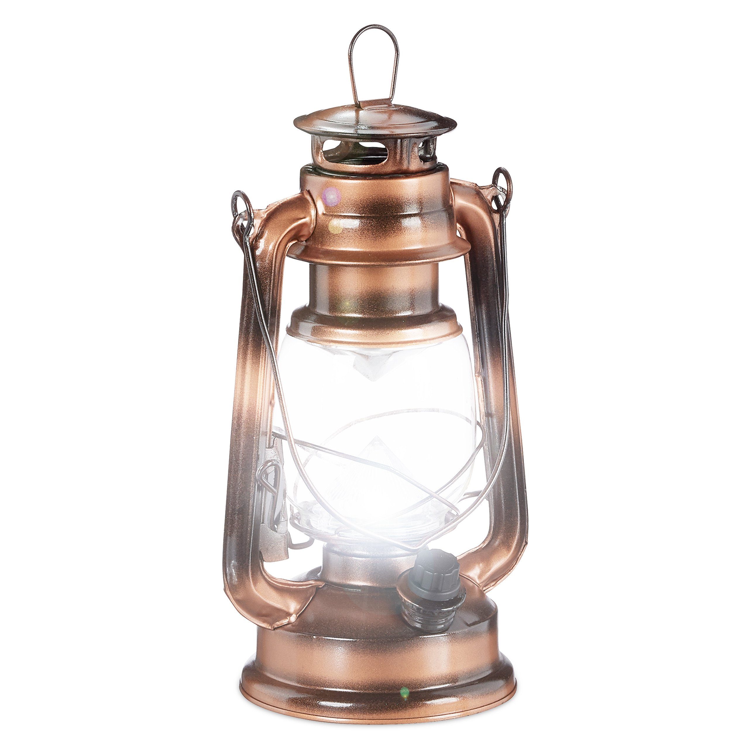 relaxdays LED Laterne Sturmlaterne LED, Kupfer günstig online kaufen