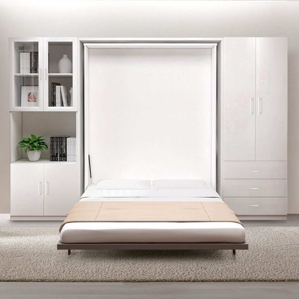 Xlmoebel Schrankbett Schlafzimmermöbel Set mit Regal, Gästebett und Wandschränken (Bett Mit Regal) Hergestellt in Europa