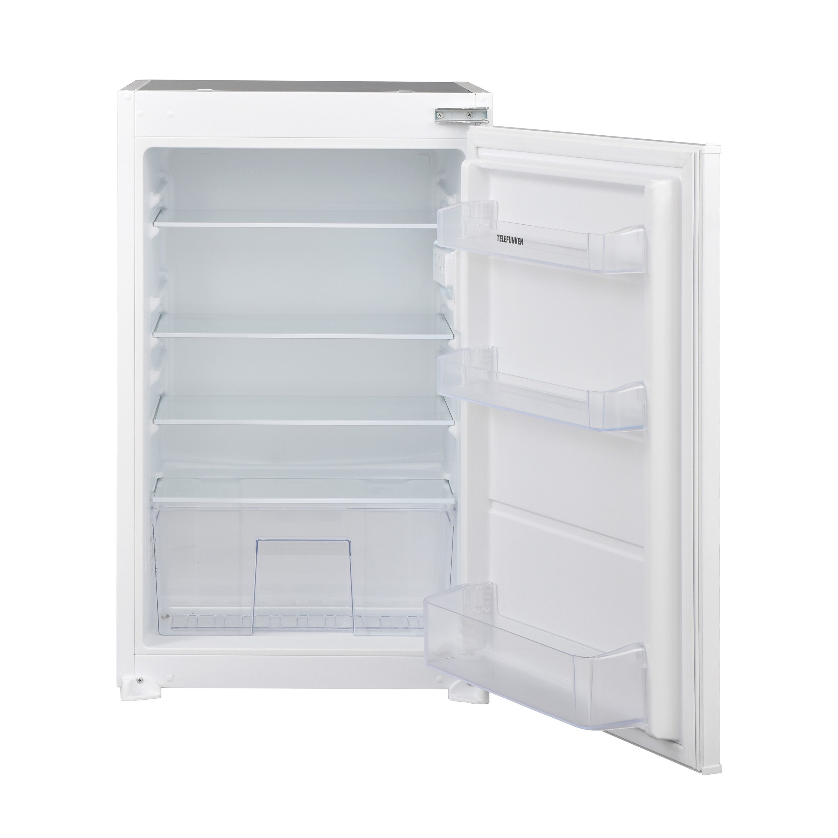 Telefunken Einbaukühlschrank EK88S134E, 87.5 cm hoch, 54 cm breit, 126 Liter Nutzinhalt, Ohne Gefrierfach, 88cm Nische, Schlepptürtechnik