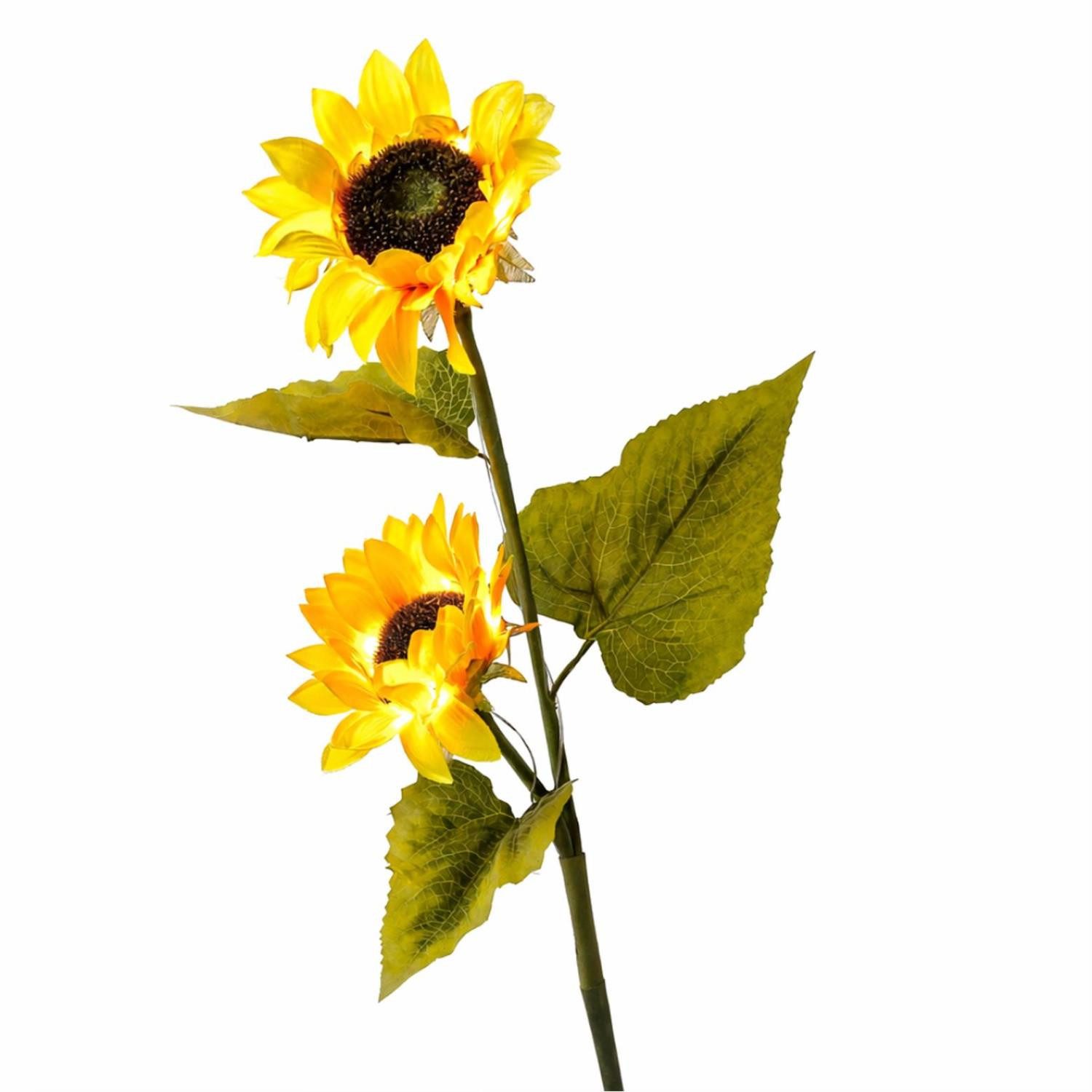 MARELIDA LED Solarleuchte LED Solar Gartenstecker Sonnenblume Solarstab Garten Beetstecker, LED Classic, warmweiß (2100K bis 3000K)