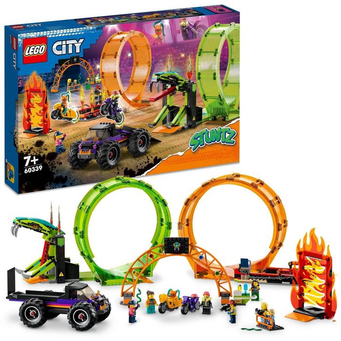 LEGO® Konstruktionsspielsteine Stuntshow-Doppellooping (60339) LEGO® City Stuntz (598 St) Made in Europe