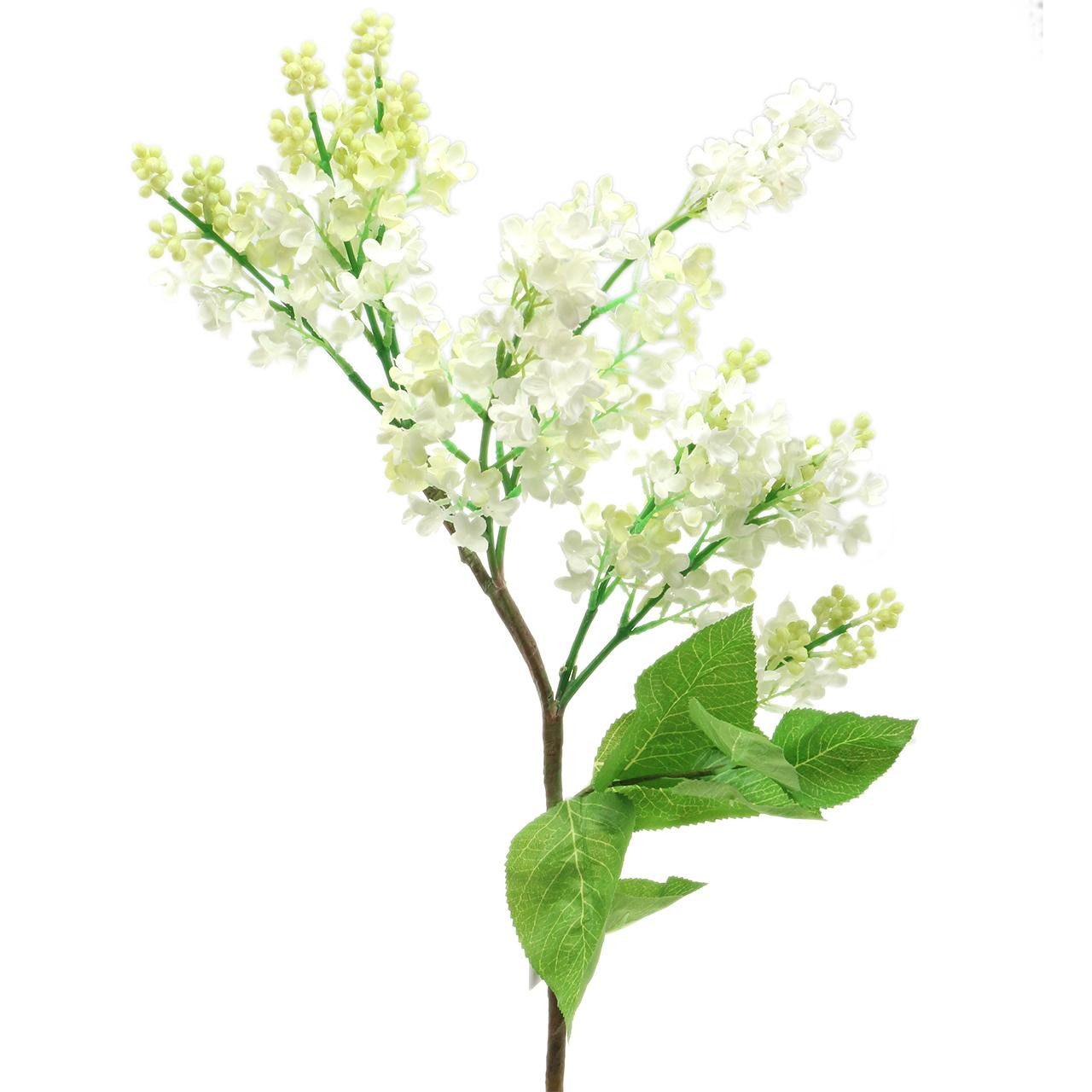 Kunstblume Fliederzweig Weiß 84cm – Künstliche Dekoration, Florists Products, Höhe 1 cm