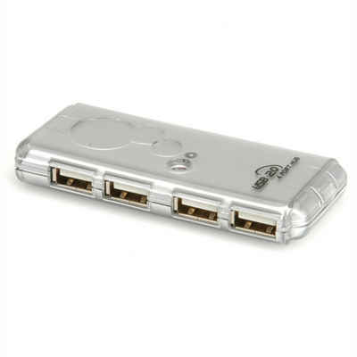 VALUE USB 2.0 Notebook Hub, 4 Ports, ohne Netzteil Computer-Adapter, 30.0 cm