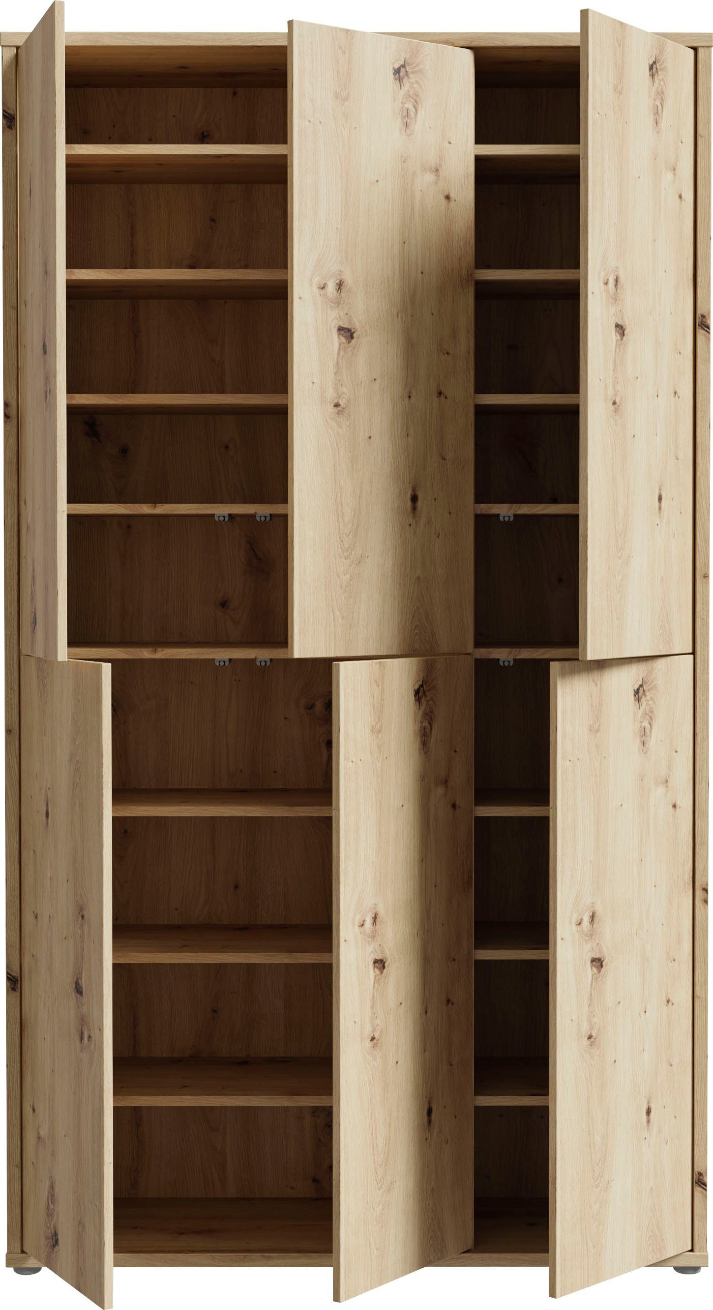 FORTE Schuhschrank Alice Springs, Schuhschrank, B/H/T 109,2/191,9/34,9 cm, 36 Paar Schuhe (B/H/T 109,2/191,9/34,9 cm) Stauraumschrank, Mehrzweckschrank, (B/H 10 – Bild 4 von 5