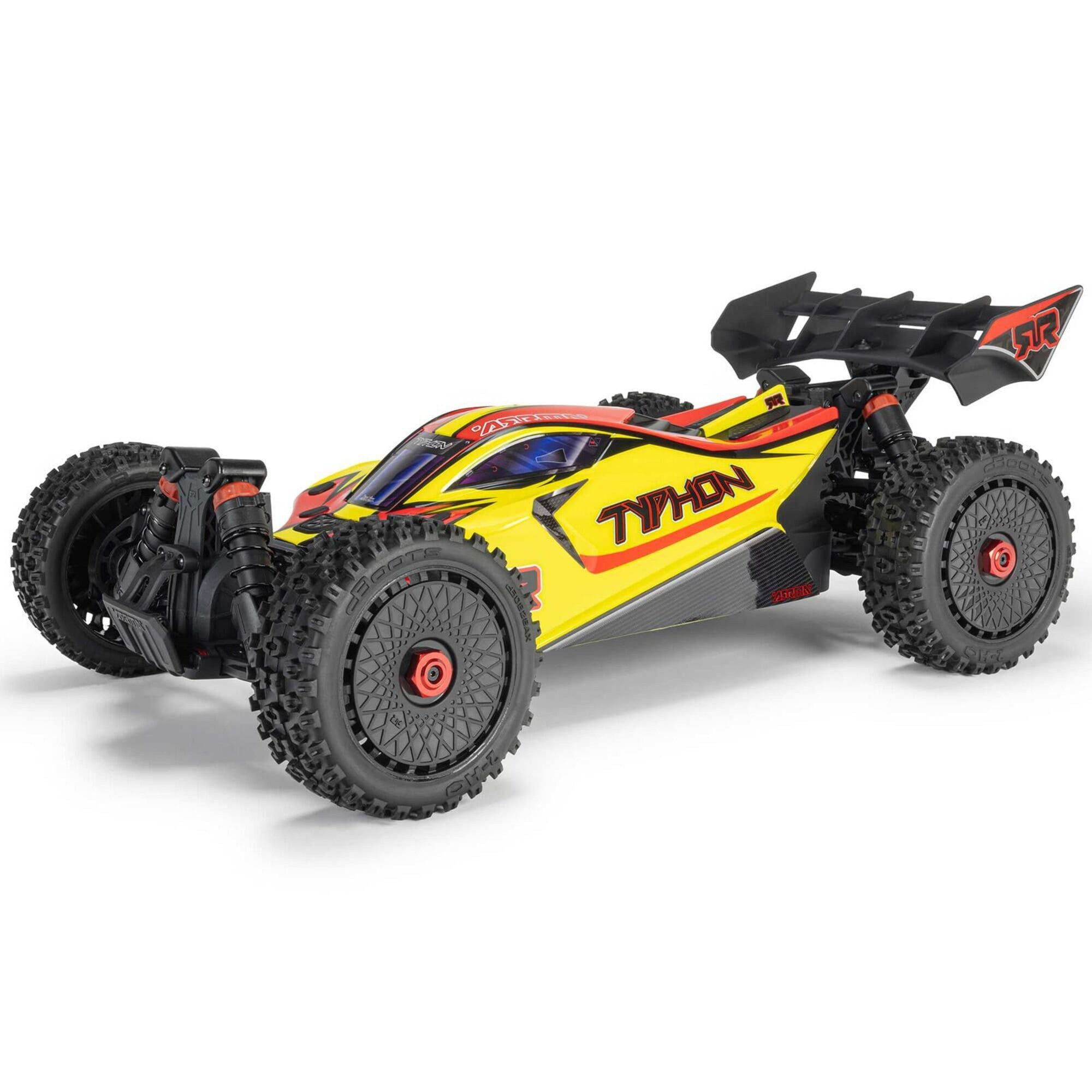 Arrma RC-Buggy Arrma 1:8 TYPHON MEGA 665 4X4 RTR Brushed Buggy Gelb
