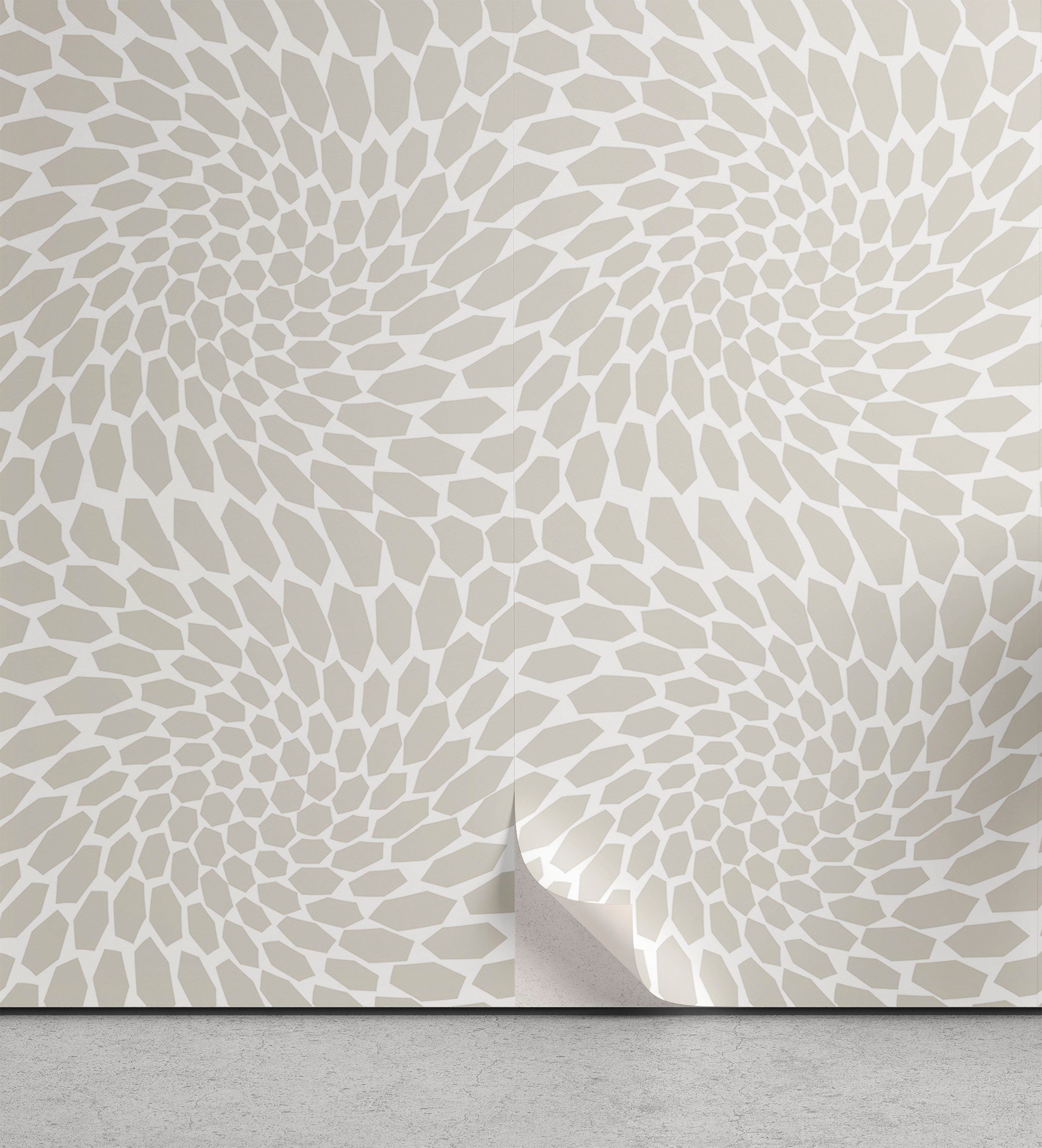 Abakuhaus Vinyltapete selbstklebendes Küchenakzent, Abstrakt Wohnzimmer Windende Shapes Winken