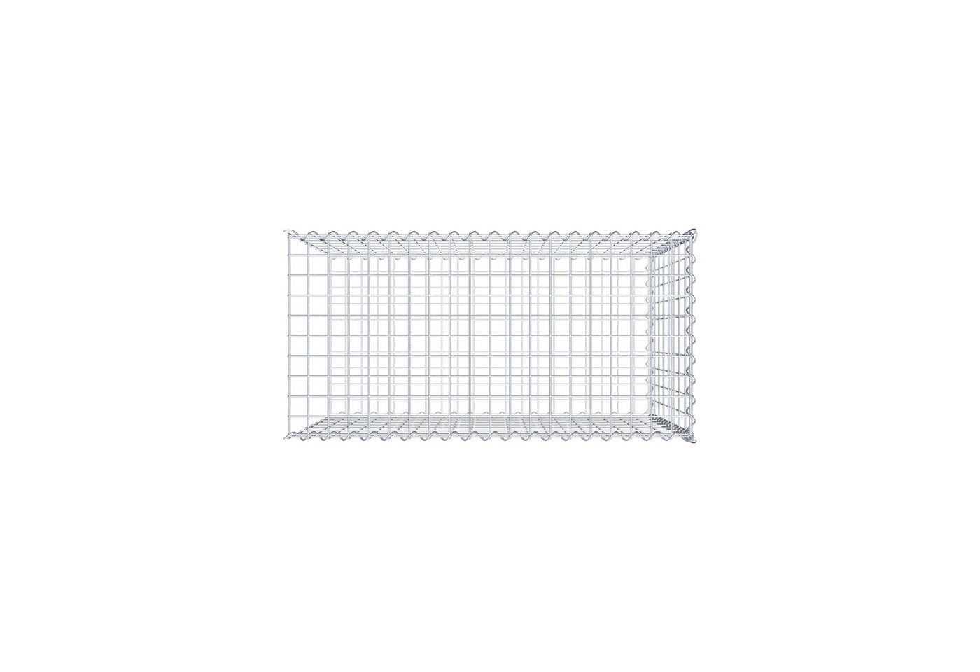 Thumbnail - Gabiona Gabionenzaun Anbaugabione Typ 2 100 cm x 80 cm x 50 cm (L x H x T), Maschenweite 5, (Anbaugabione Typ 2 100 cm x...