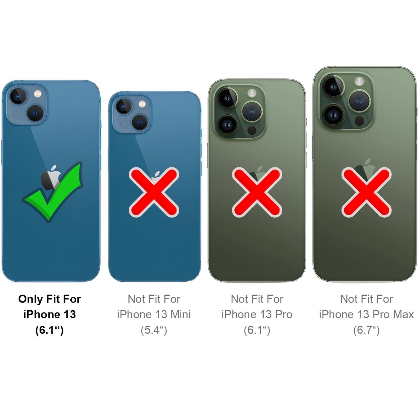 CoolGadget Handyhülle für Apple iPhone 13 6,1 Zoll, Kamera Schutz Hülle Silikon Hard Case Schutzhülle für Magsafe Zubehör