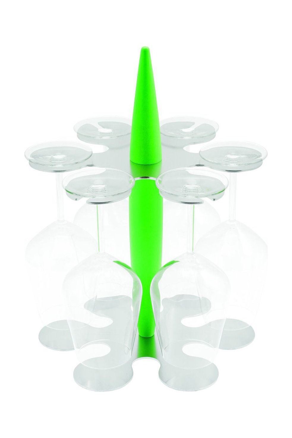 Legnoart Gläserhalter mit 6 Gläser Grün FH-1G