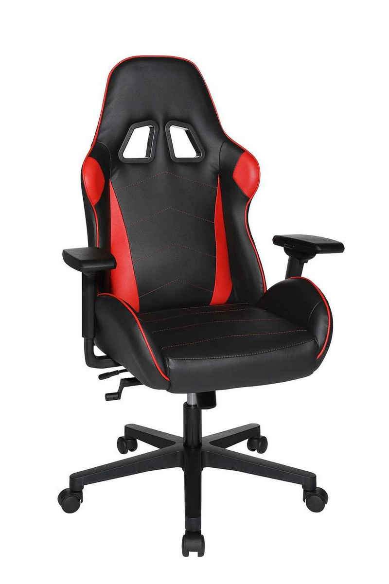 TOPSTAR Gaming-Stuhl Gaming Chair Bürostuhl SPEED CHAIR 2, Kunstleder Schwarz Rot, Top Star