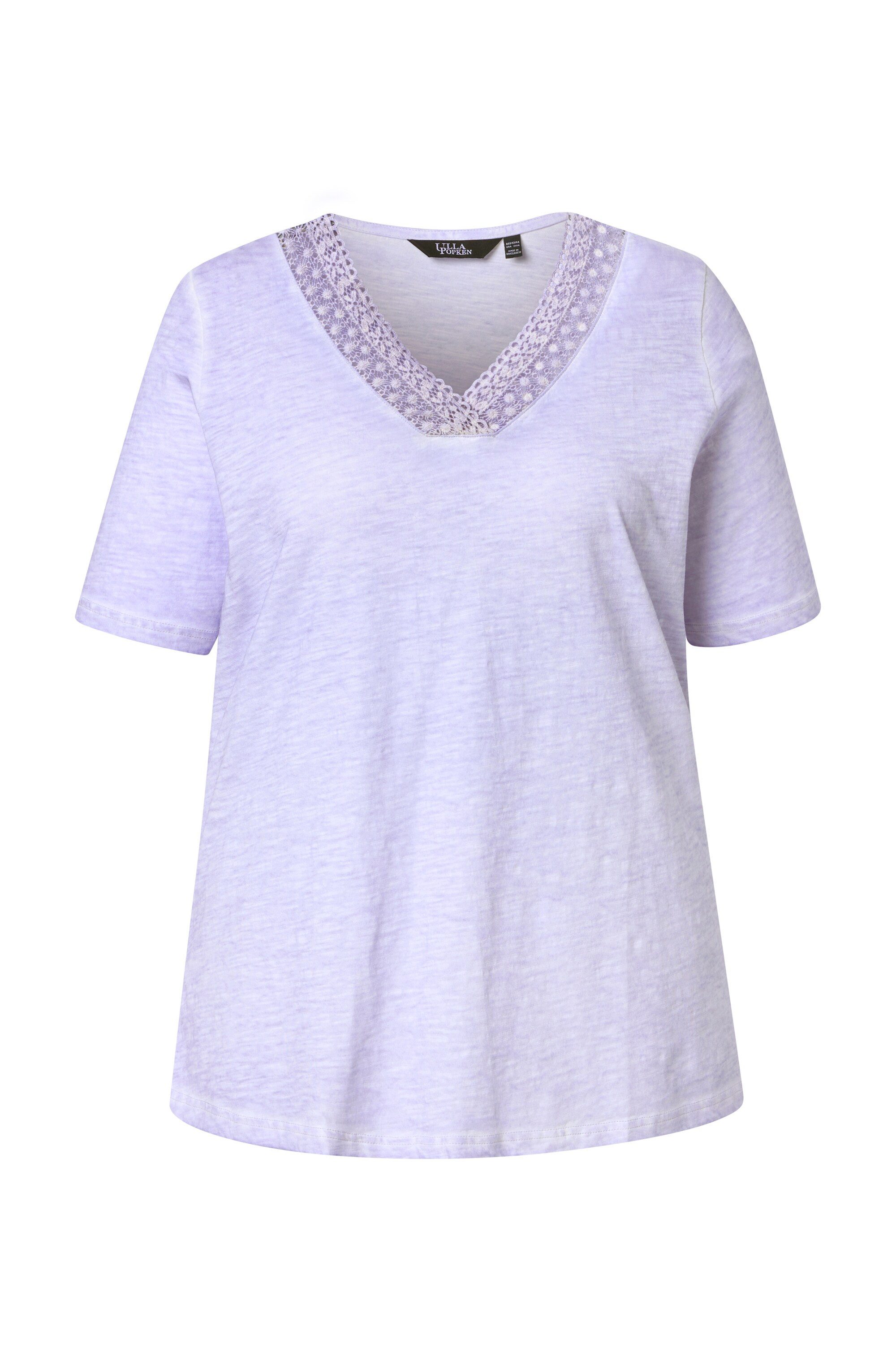 T-Shirt T-Shirt Spitze Classic V-Ausschnitt Halbarm