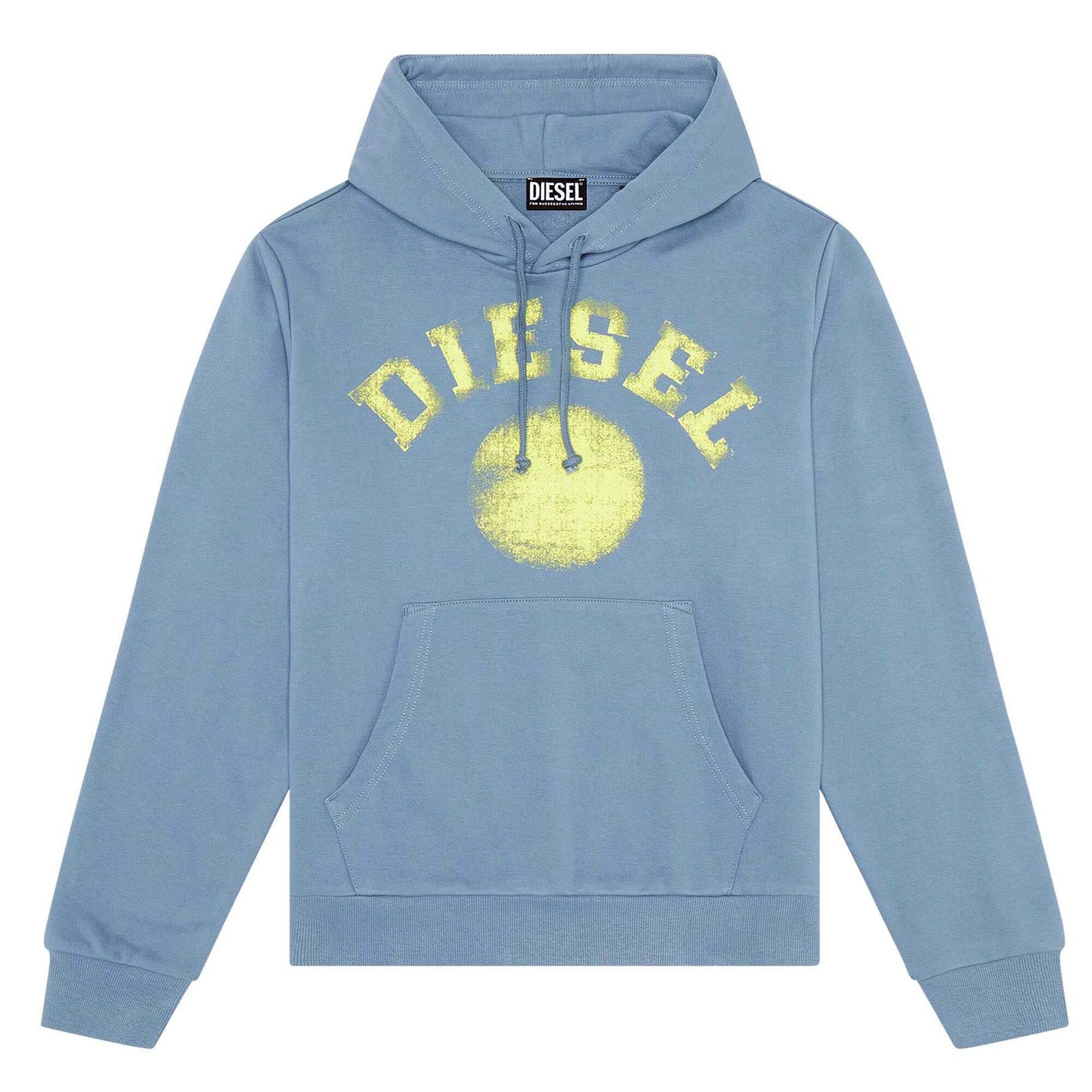 Diesel Sweatshirt Herren Hoodie - S-GINN HOOD-K30, Kapuze, Pullover Blau