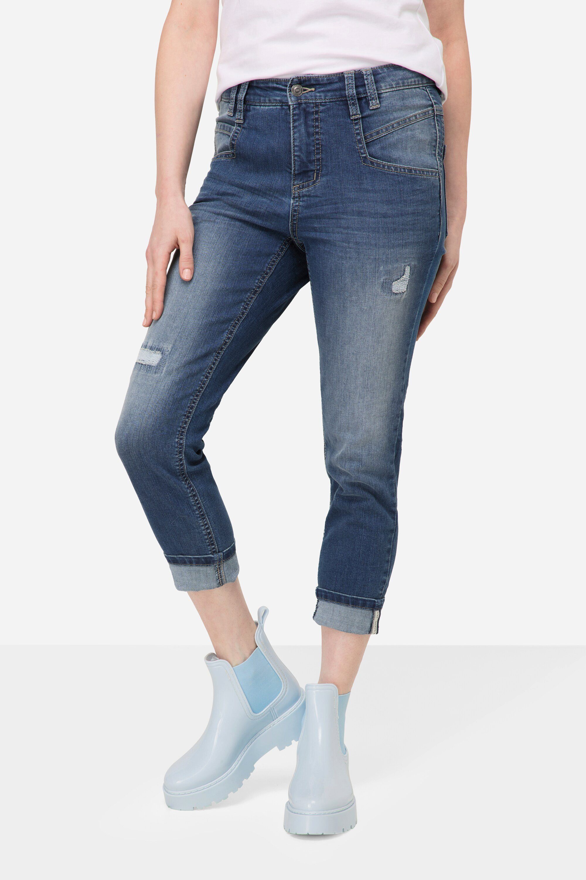 Laurasøn Regular-fit-Jeans 7/8-Jeans Destroy Slim Look 5-Pocket Fit