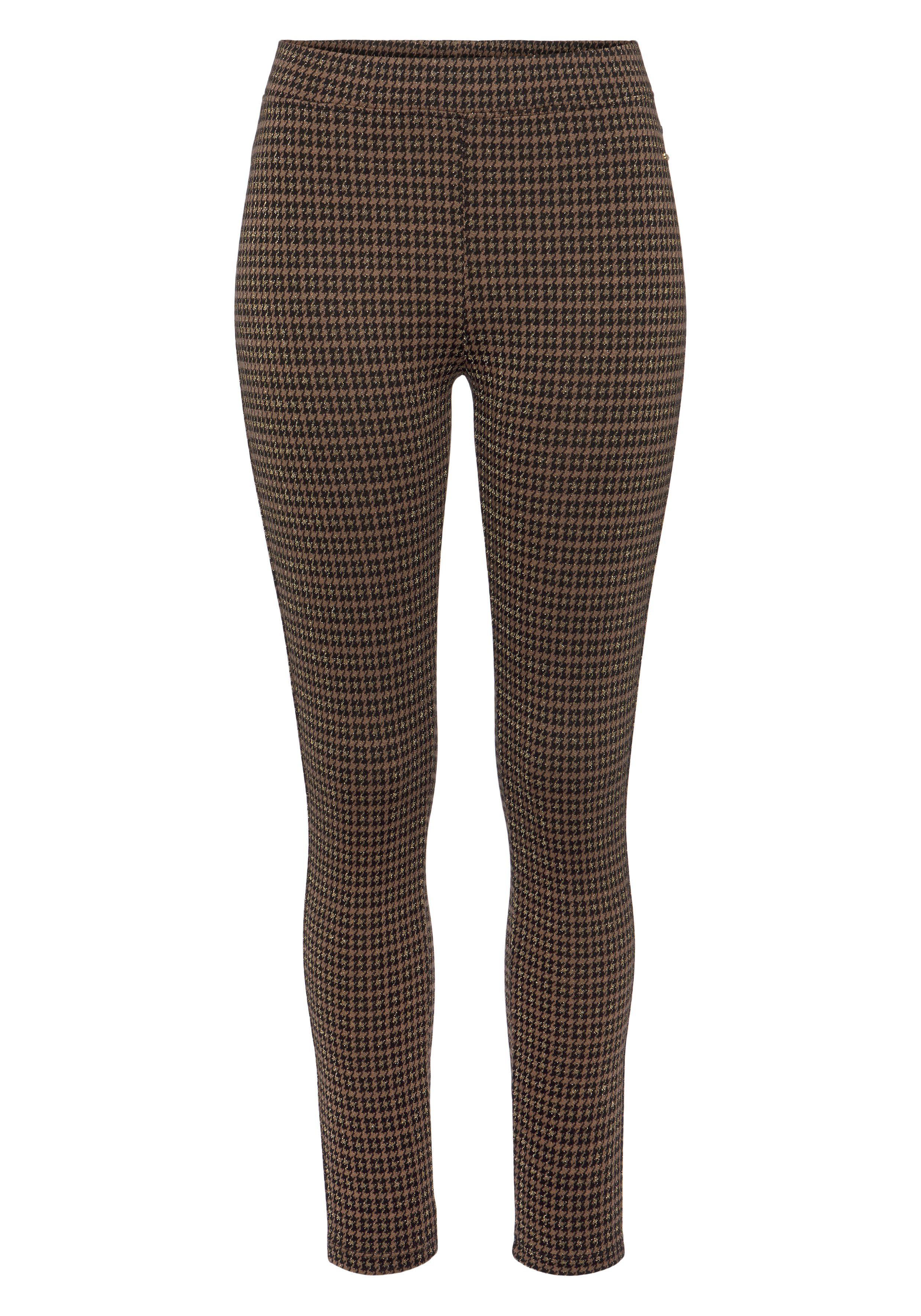 glitzerndem LASCANA Hahnentritt Muster mit Leggings