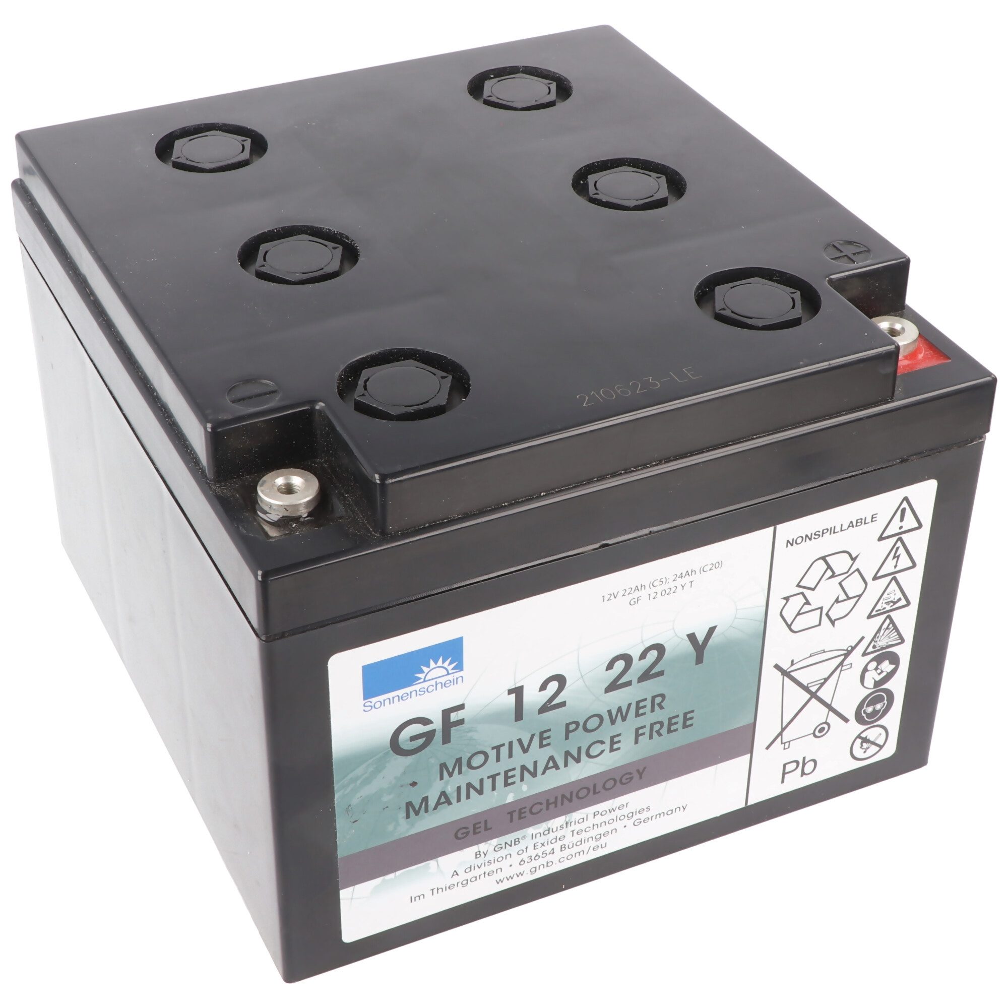 Exide GF1222YT Sonnenschein Motive Power GF 12 022 Y T 12V 22Ah 5hr C5, 24A Akku 22000 mAh (12,0 V)