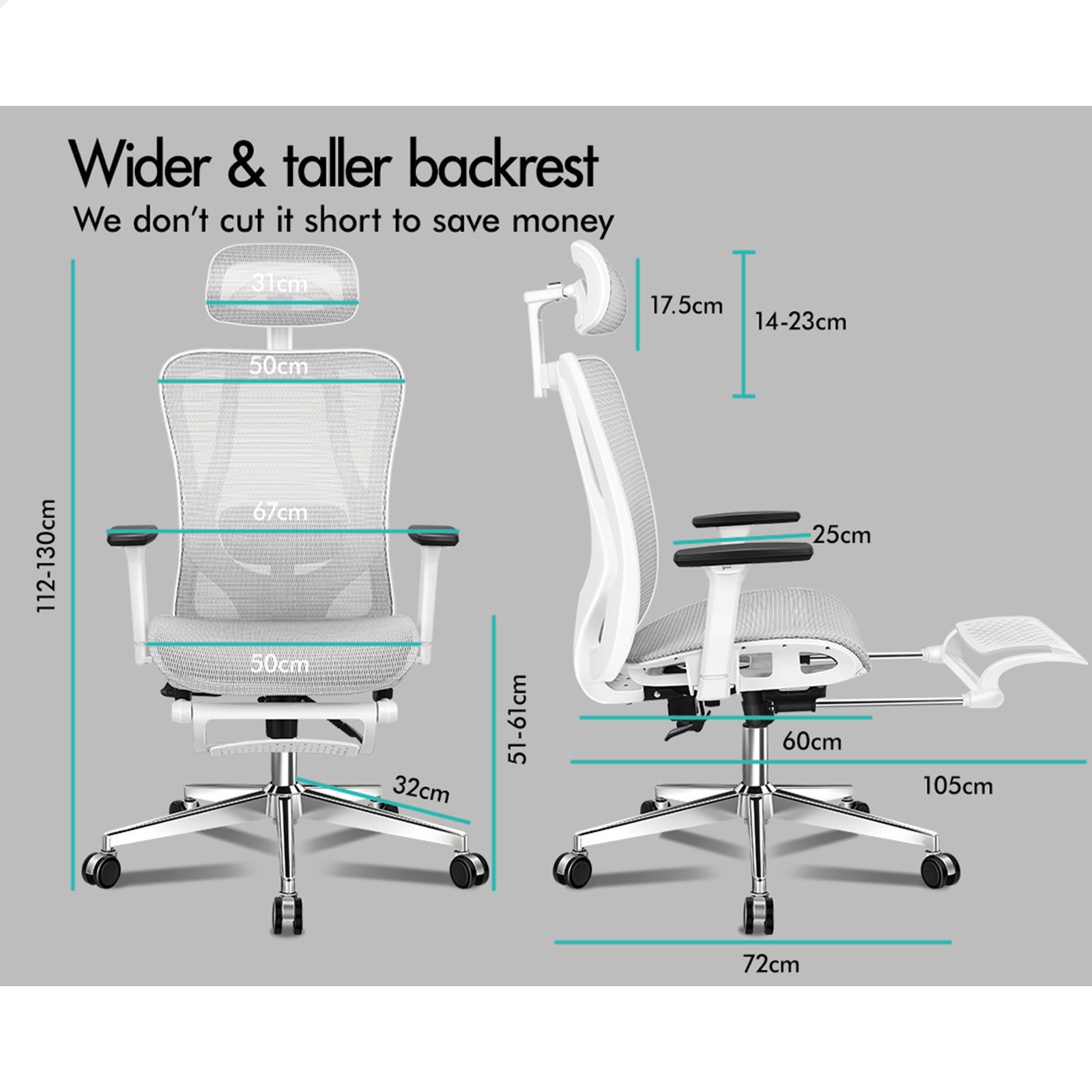ALFORDSON Bürostuhl Ergonomischer Netz-stuhl mit 3D-Armlehne, günstig online kaufen
