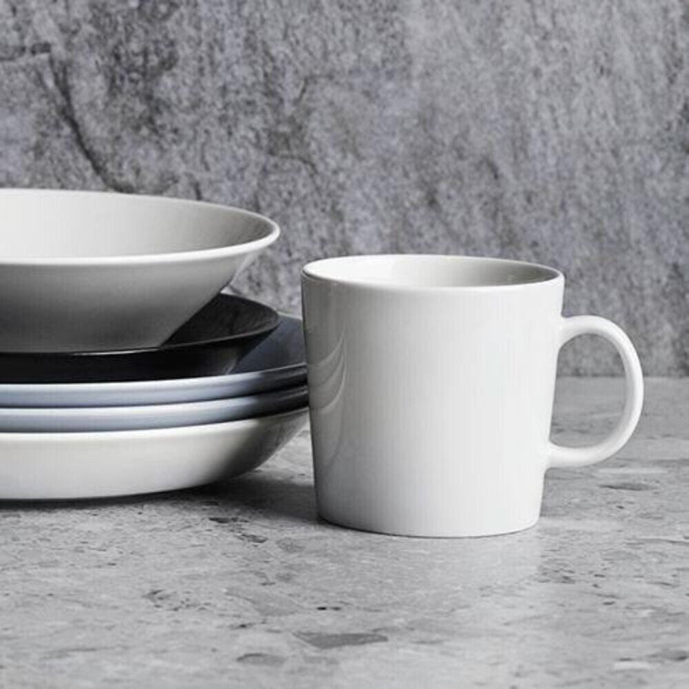IITTALA Becher Henkelbecher 0,4 l Teema weiss, Porzellan, Henkelbecher, Ø9,4cm, Porzellan
