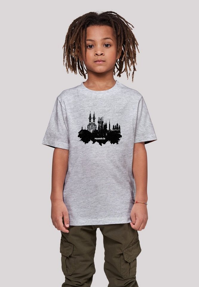 F4NT4STIC T-Shirt Cities Collection - Munich skyline Print, Sehr weicher  Baumwollstoff mit hohem Tragekomfort