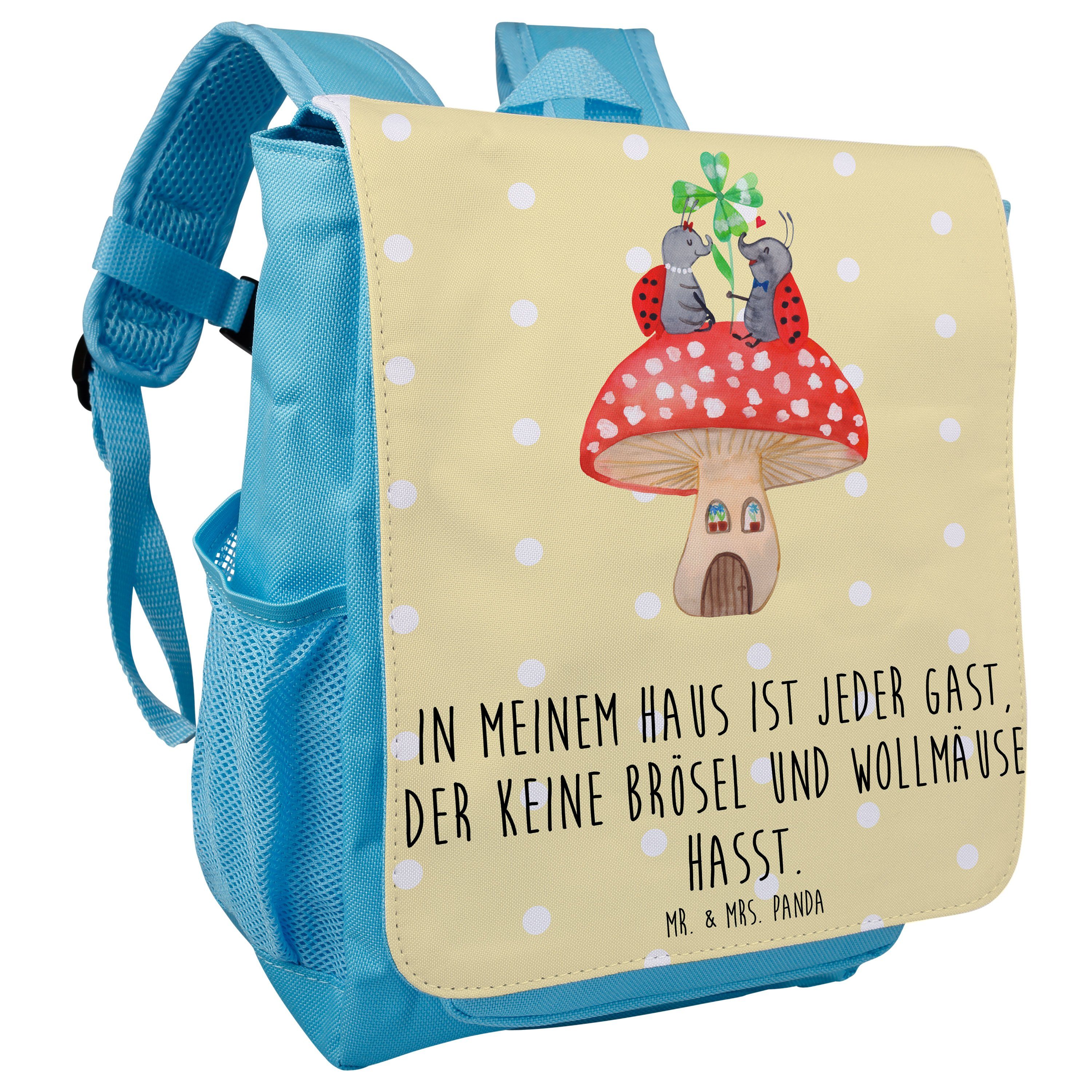 Kinderrucksack Gelb zuhaus Geschenk, Pastell Marienkäfer Fliegenpilz Paar Mrs. Mr. Panda - & Jungen -