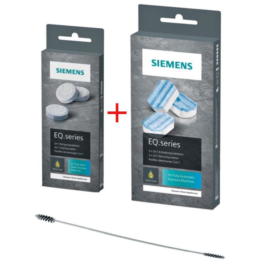 SIEMENS TZ80001 + TZ80002 + TZ99000 Pflegeset (SIEMENS, [- TZ80001 + TZ80002 + Bürste Reinigung und Entkalkung Pflegeset)