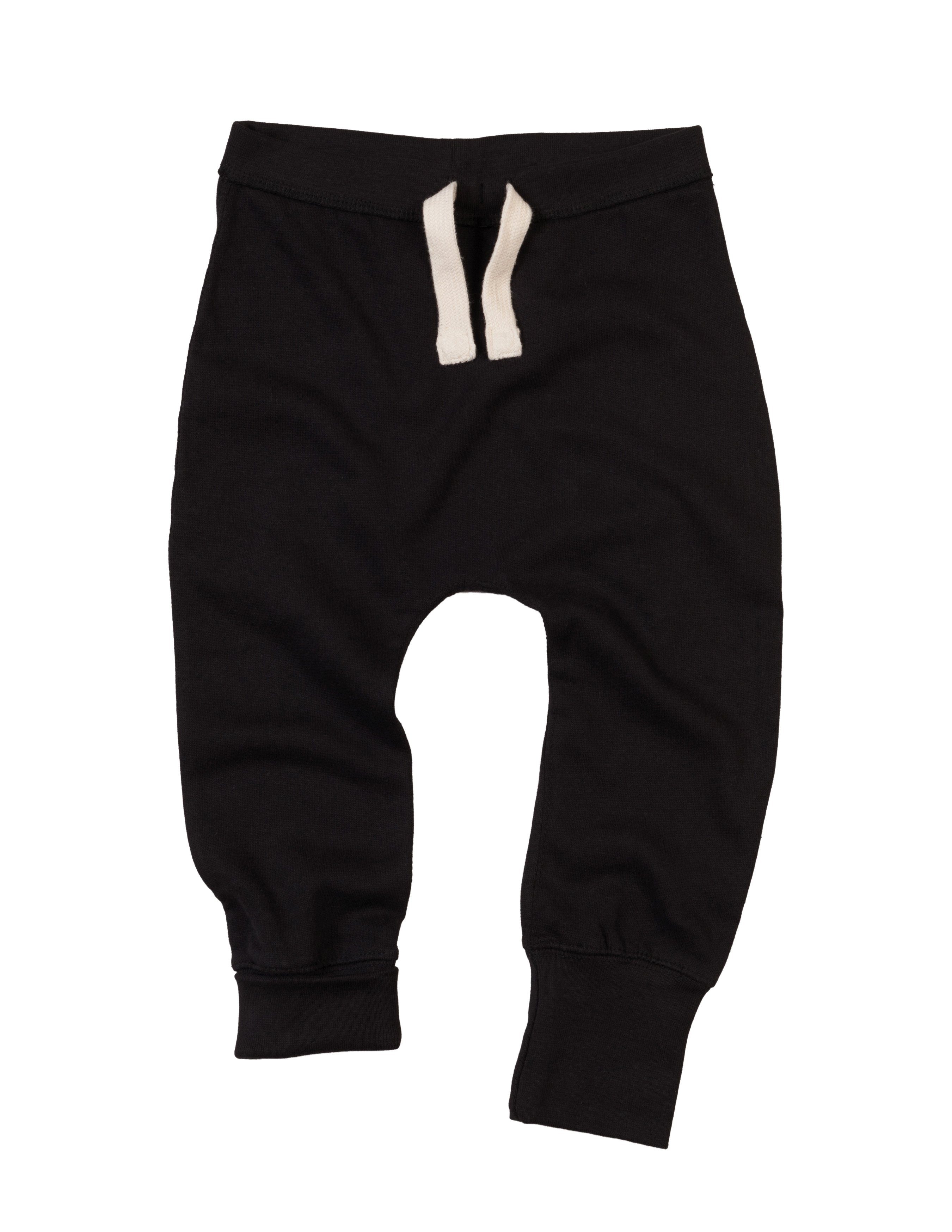 BABYBUGZ Jogginghose Baby / Klein-Kinder Jogging Hose Sweatpants für Mädchen u. Jungen bis 3 Jahre Weiche, innen angeraute Baby-Sweathose schwarz