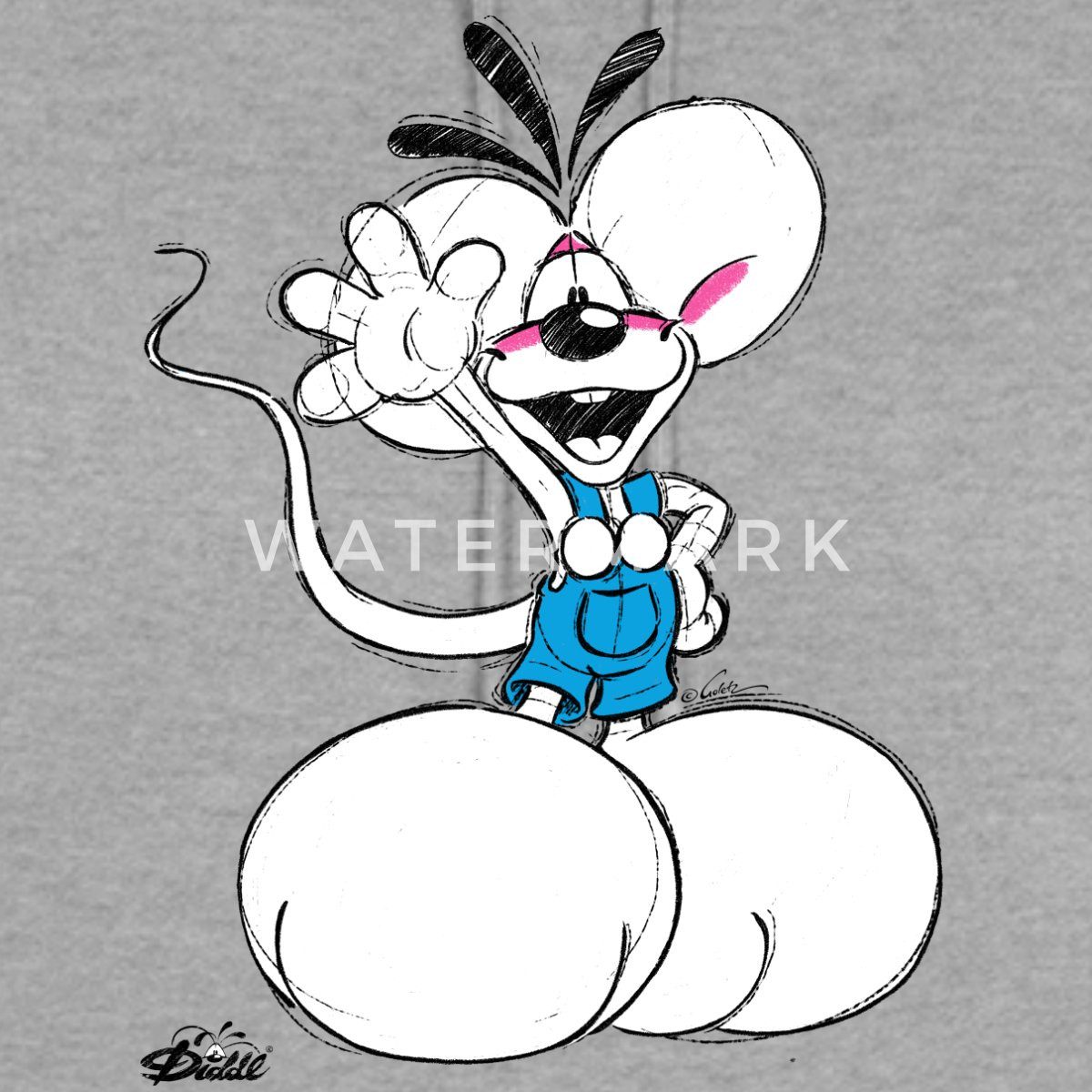 Spreadshirt Hoodie Diddl Diddlmaus Winkt Fröhlich Damen Premium Hoodie (1-t günstig online kaufen