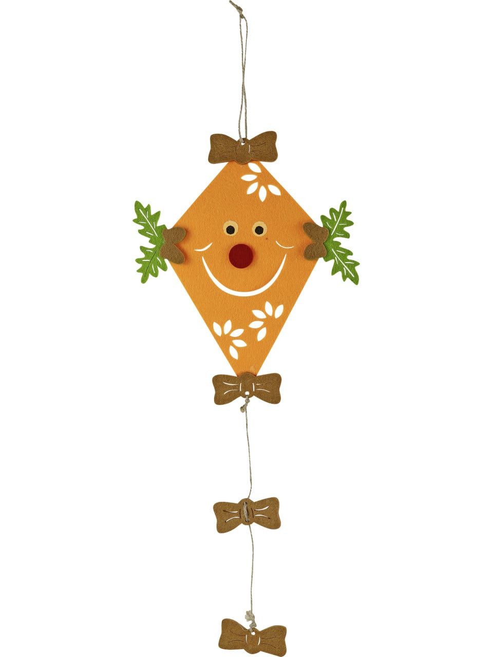 Rodermund Bastelmoos Herbstdeko Drachen Filz 58 cm orange-braun-gelb
