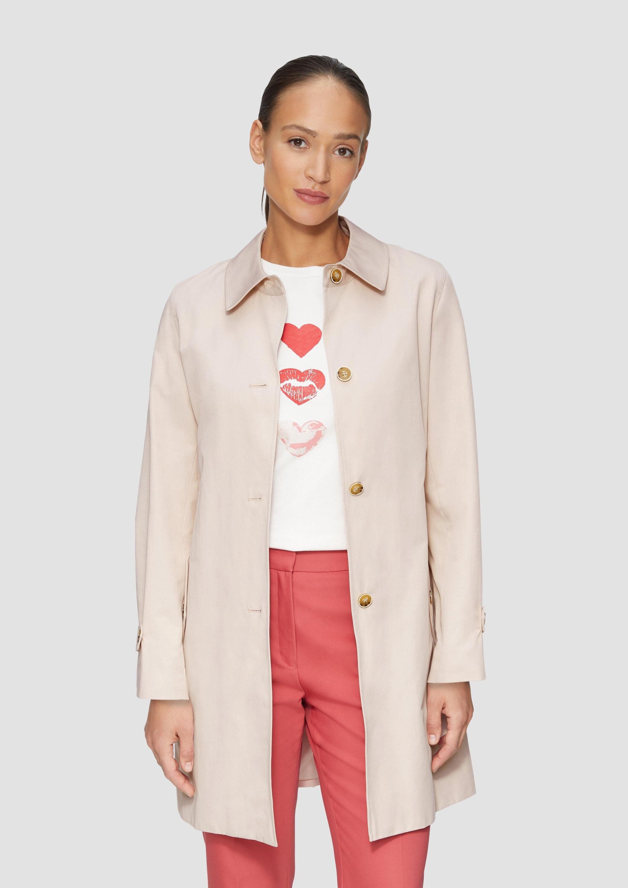 s.Oliver Trenchcoat Outdoor-Mantel Leicht gefütterter Mantel im Trench-Stil günstig online kaufen