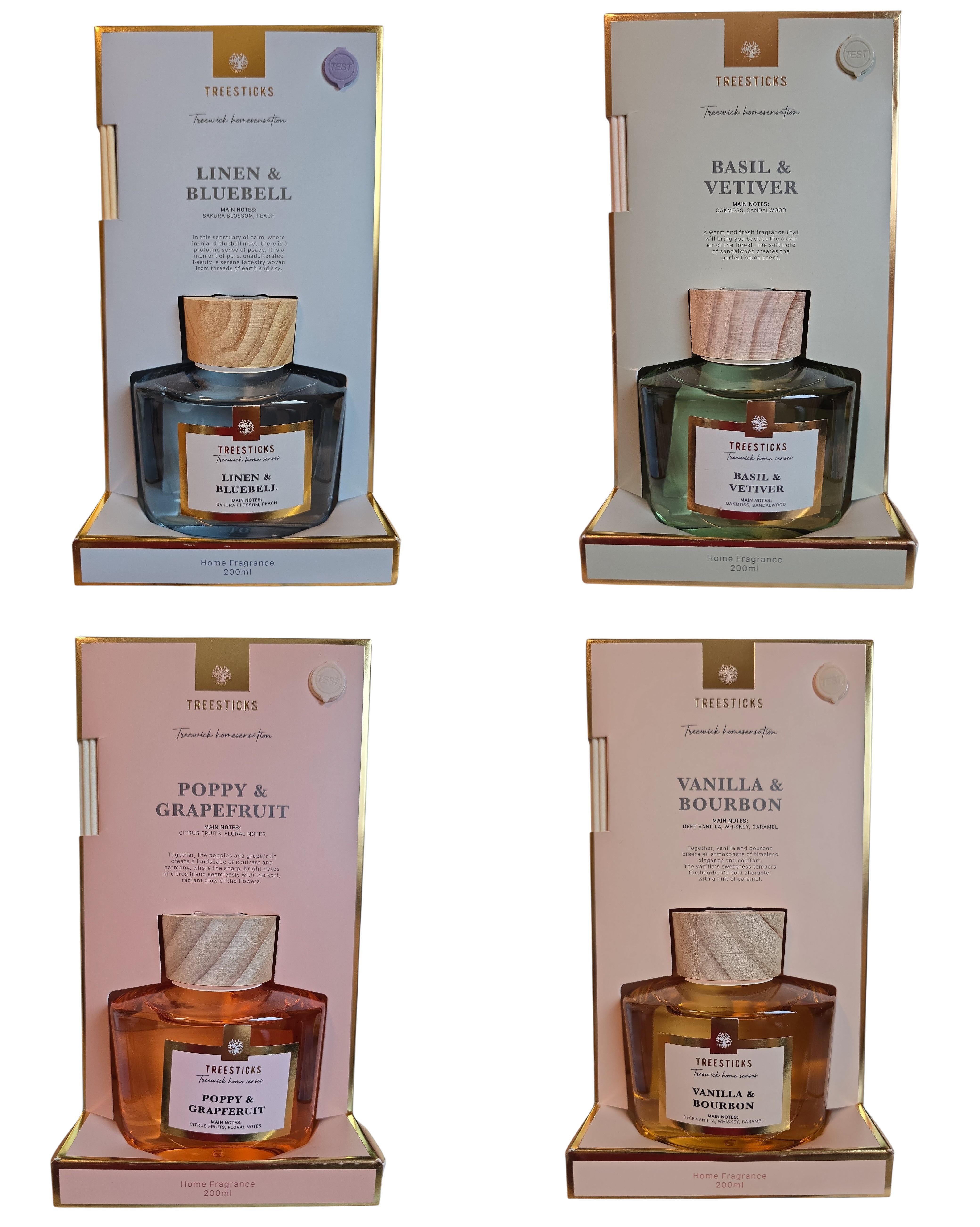 ZD Trading Duftstäbchen Treesticks Diffuser 200 ml, 400 ml