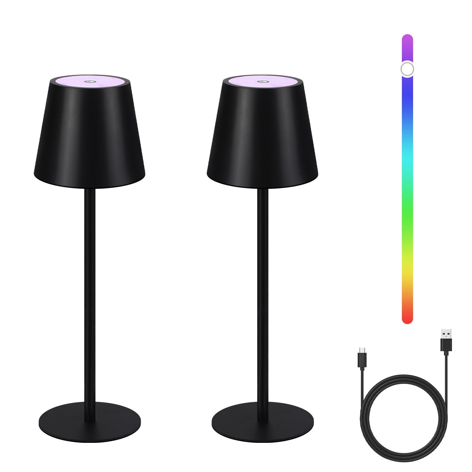ZMH Tischleuchte Kabellos Dimmbar RGB Whonzimmer günstig online kaufen