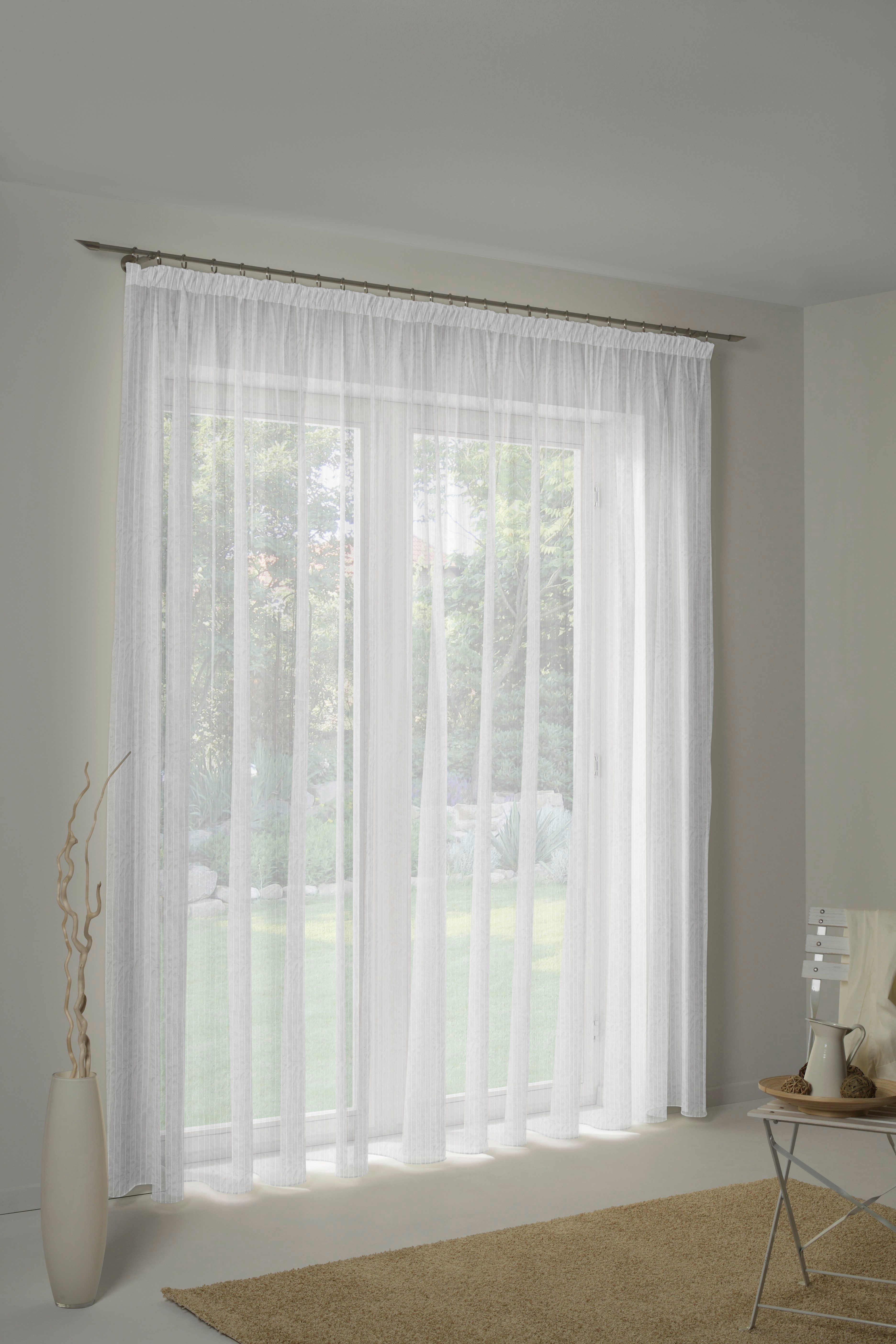 Wirth Vorhang SALLY (1 St), Faltenband, halbtransparent, Voile, Store