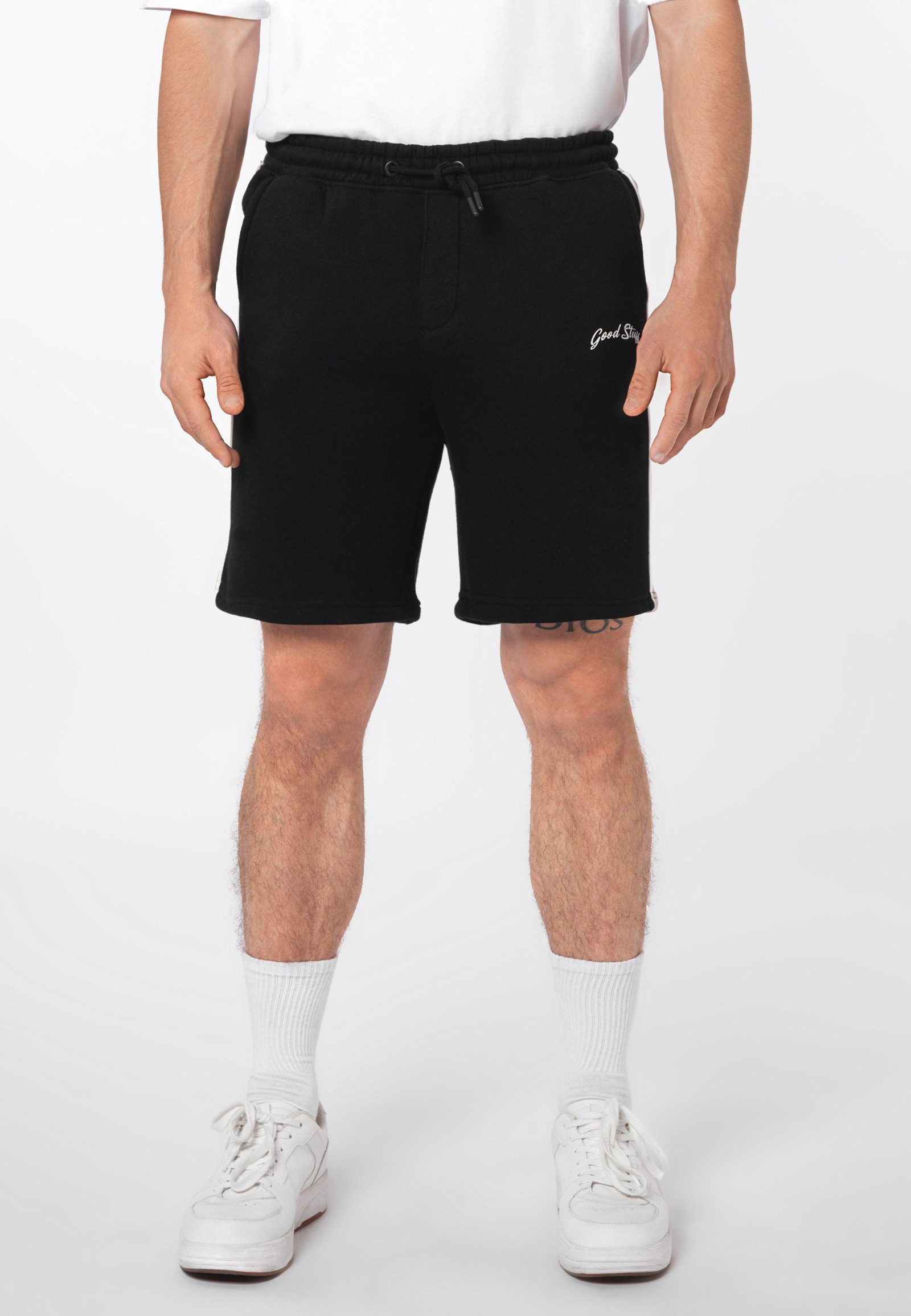 SUBLEVEL Shorts Herren Kurze Hose mit Kontraststreifen Kurze Jogginghose, Seitenstreifen, elastischer Bund