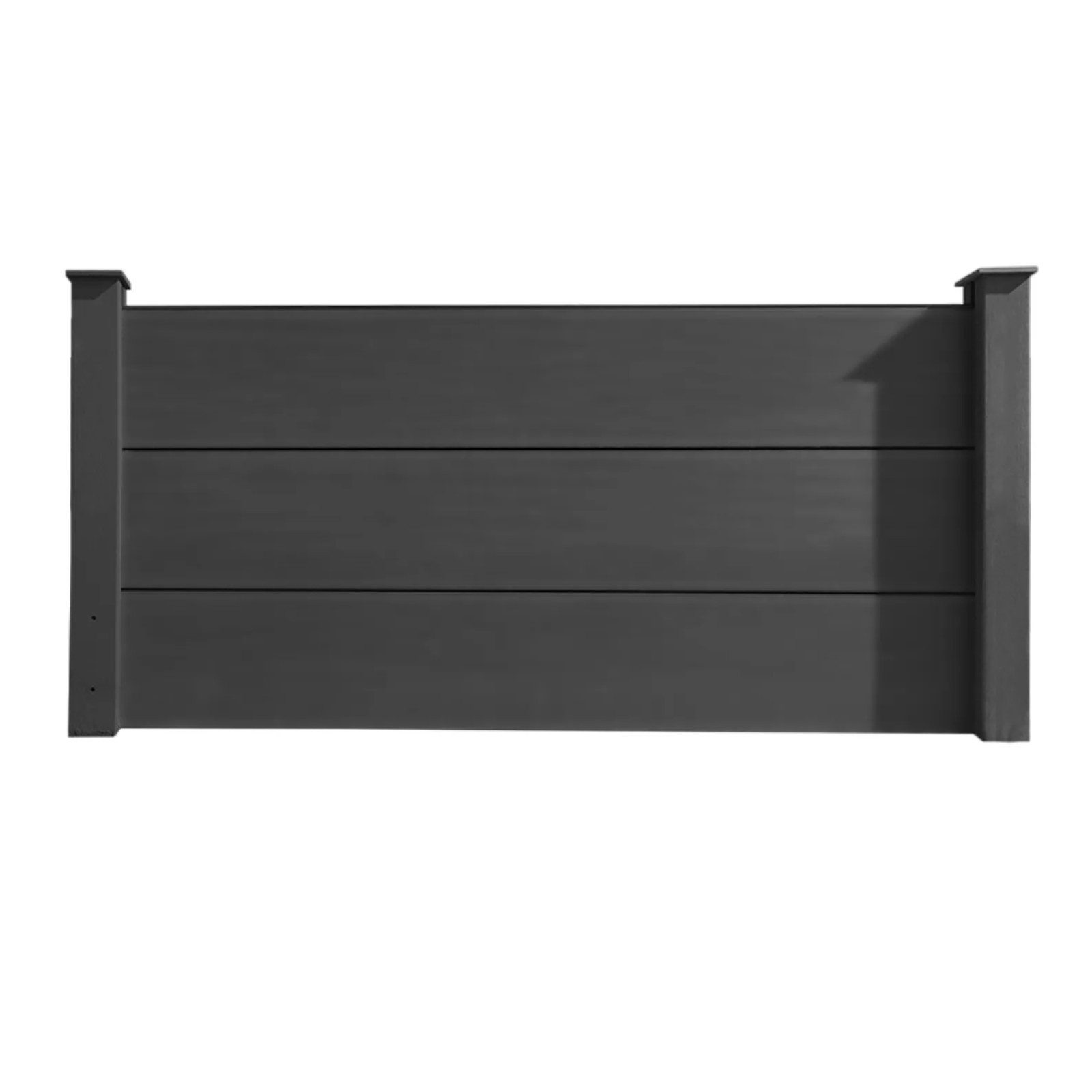 HORI Zaun HORI WPC Sichtschutzzaun Stecksystem, Gartenzaun witterungsbeständig, Robuster Gartenzaun, Modernes Lamellenzaun, Langlebiger Sichtschutz