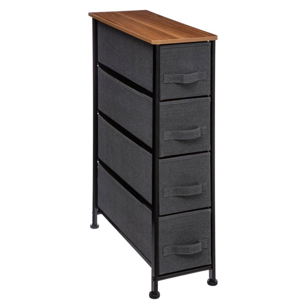 5five Simply Smart Badregal Badregal mit 4 Textilschubladen, 48x20x75 cm - 5five Simple Smart