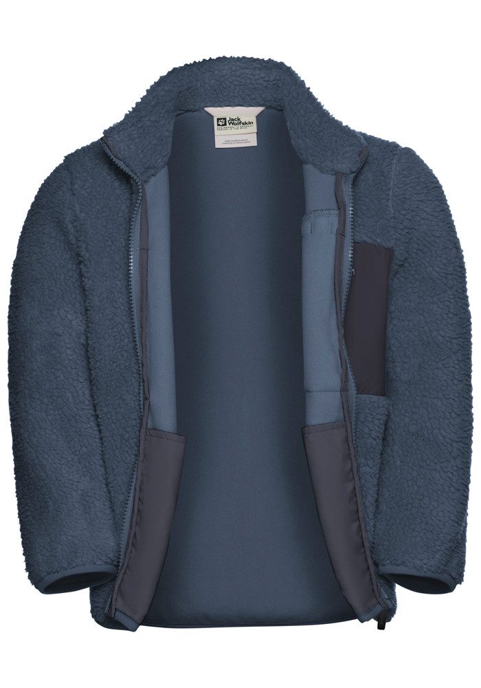 Jack Wolfskin Fleecejacke ICE CURL JACKET K mit Eingrifftaschen und Brusttaschen, atmungsaktiv, winddicht