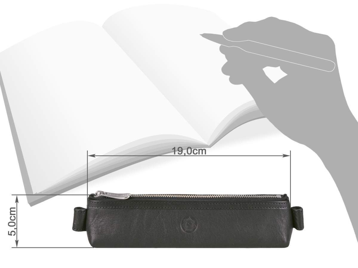 Sonnenleder Federmäppchen Kafka, Stiftmäppchen, Stifttasche, Schlamper, süddeutsches Rindleder