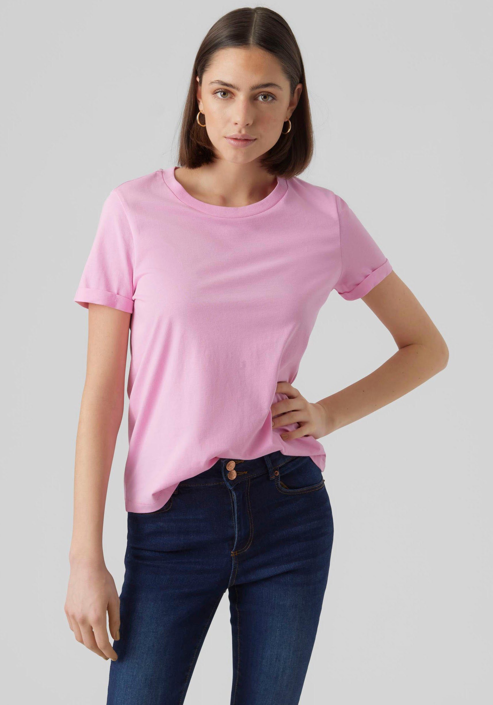 Vero Moda Kurzarmshirt VMPAULA S/S Bonbon NOOS T-SHIRT