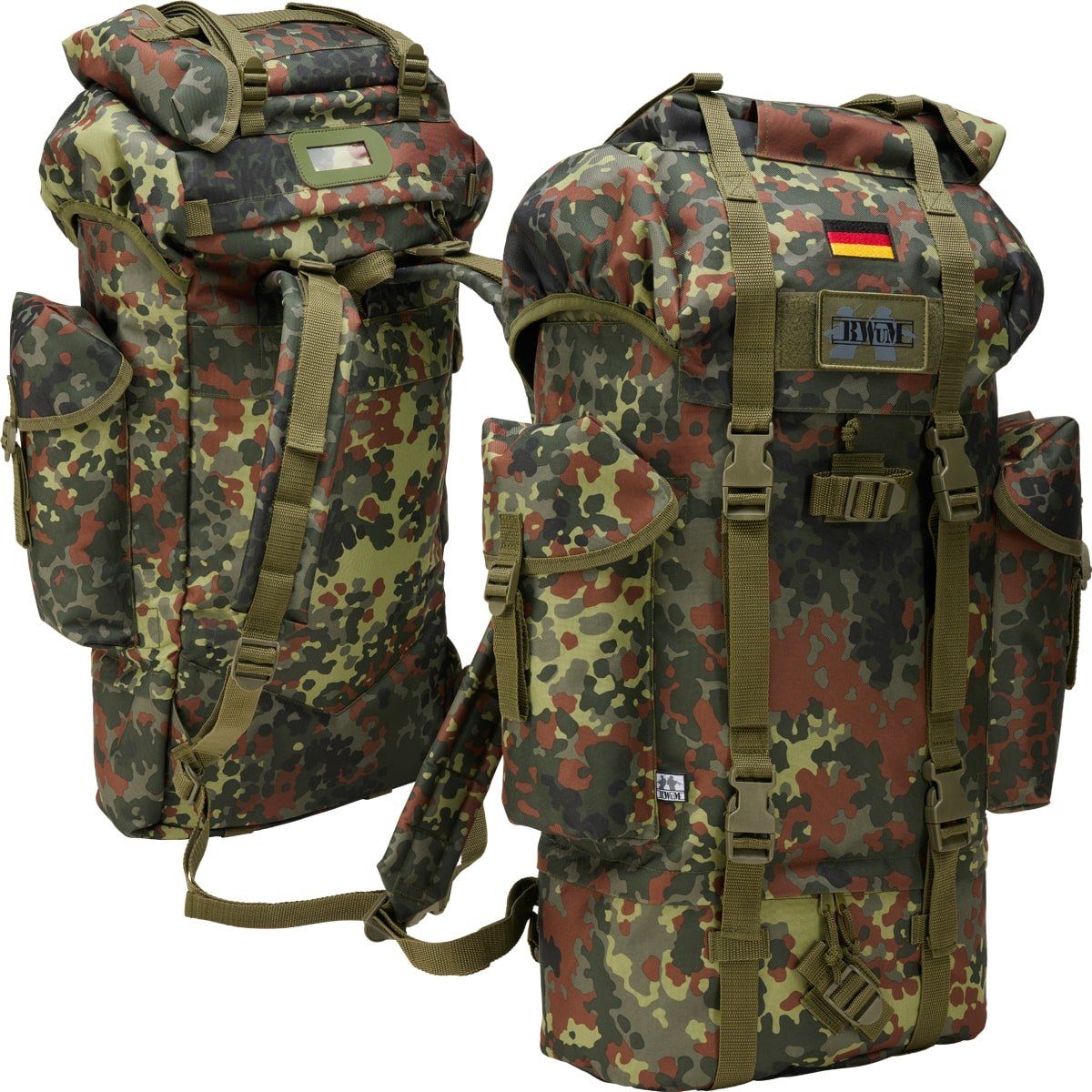 BWuM Daypack BWuM Bundeswehr Kampfrucksack 65L + Patch & Flagge