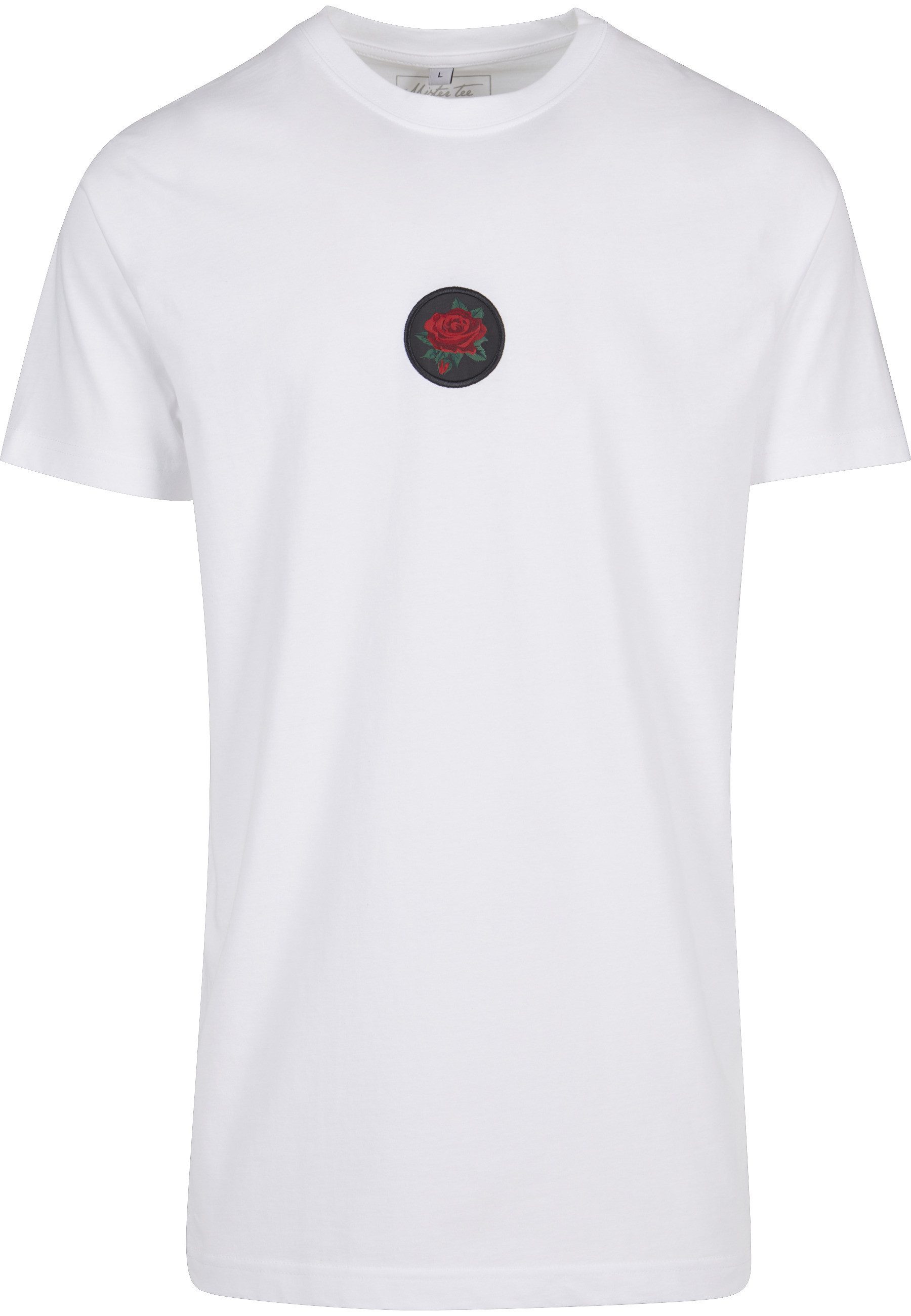 Kurzarmshirt MisterTee Herren Rose Patch Tee